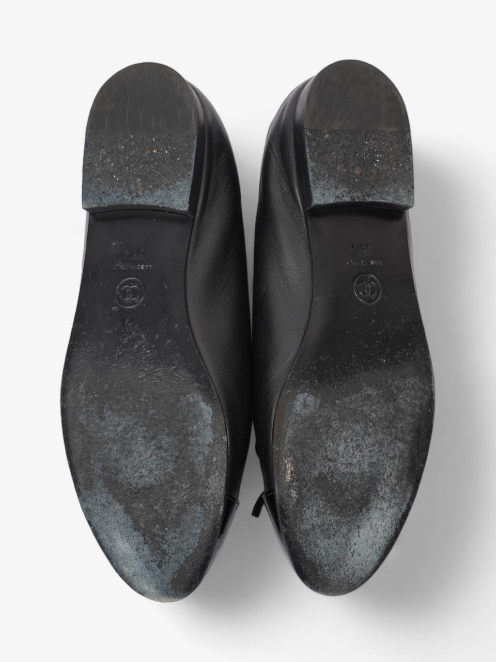 Chanel Ballet Flats Black Leather EU 38.5 UK 5.5