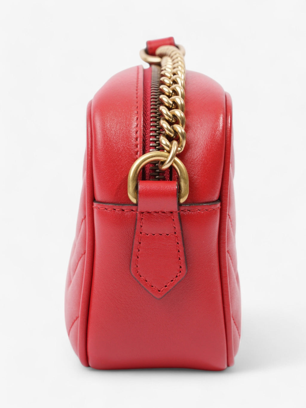 Gucci GG Marmont Red Matelasse Leather Mini