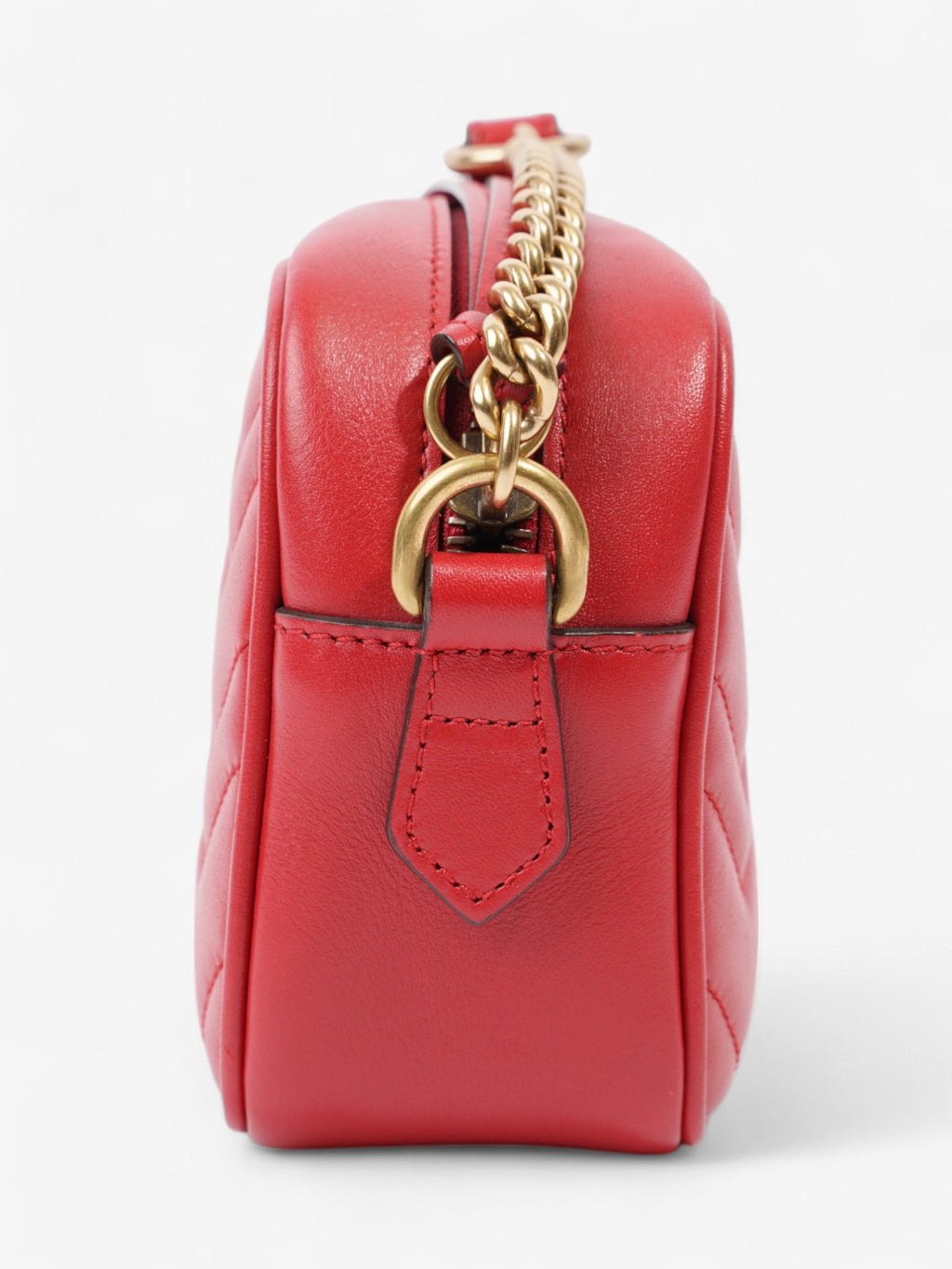Gucci GG Marmont Red Matelasse Leather Mini