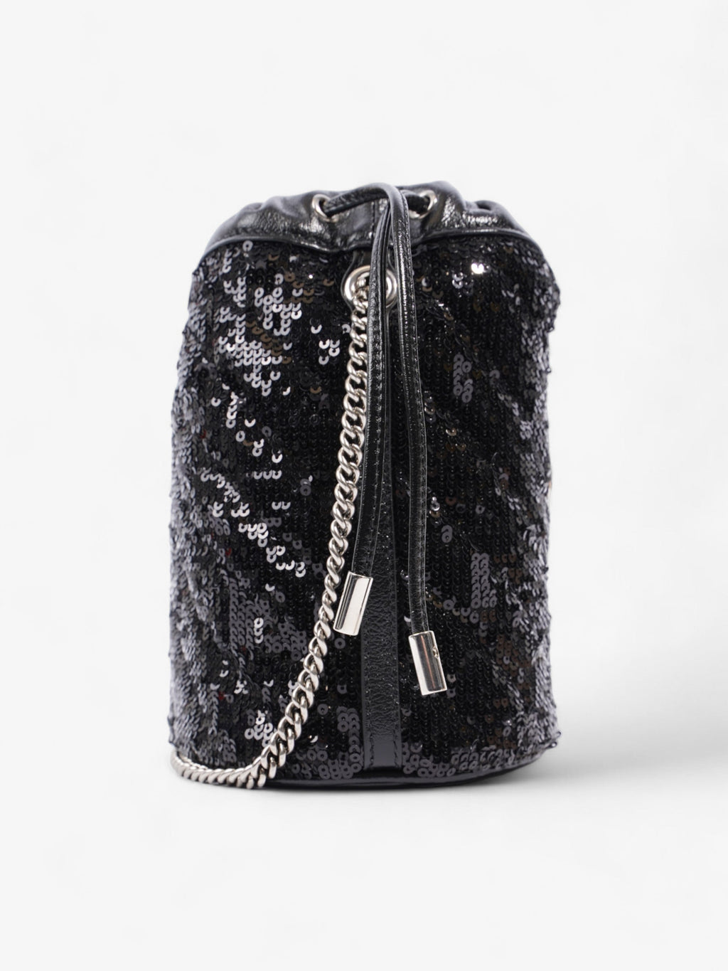 Gucci GG Marmont Bucket Bag Black Sequin