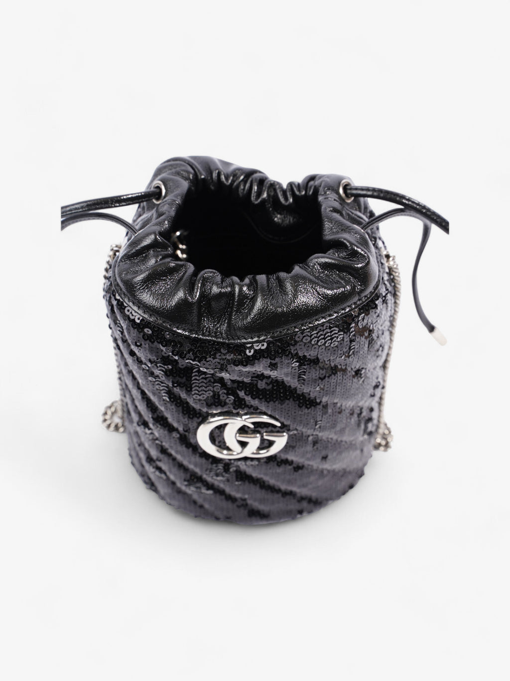 Gucci GG Marmont Bucket Bag Black Sequin