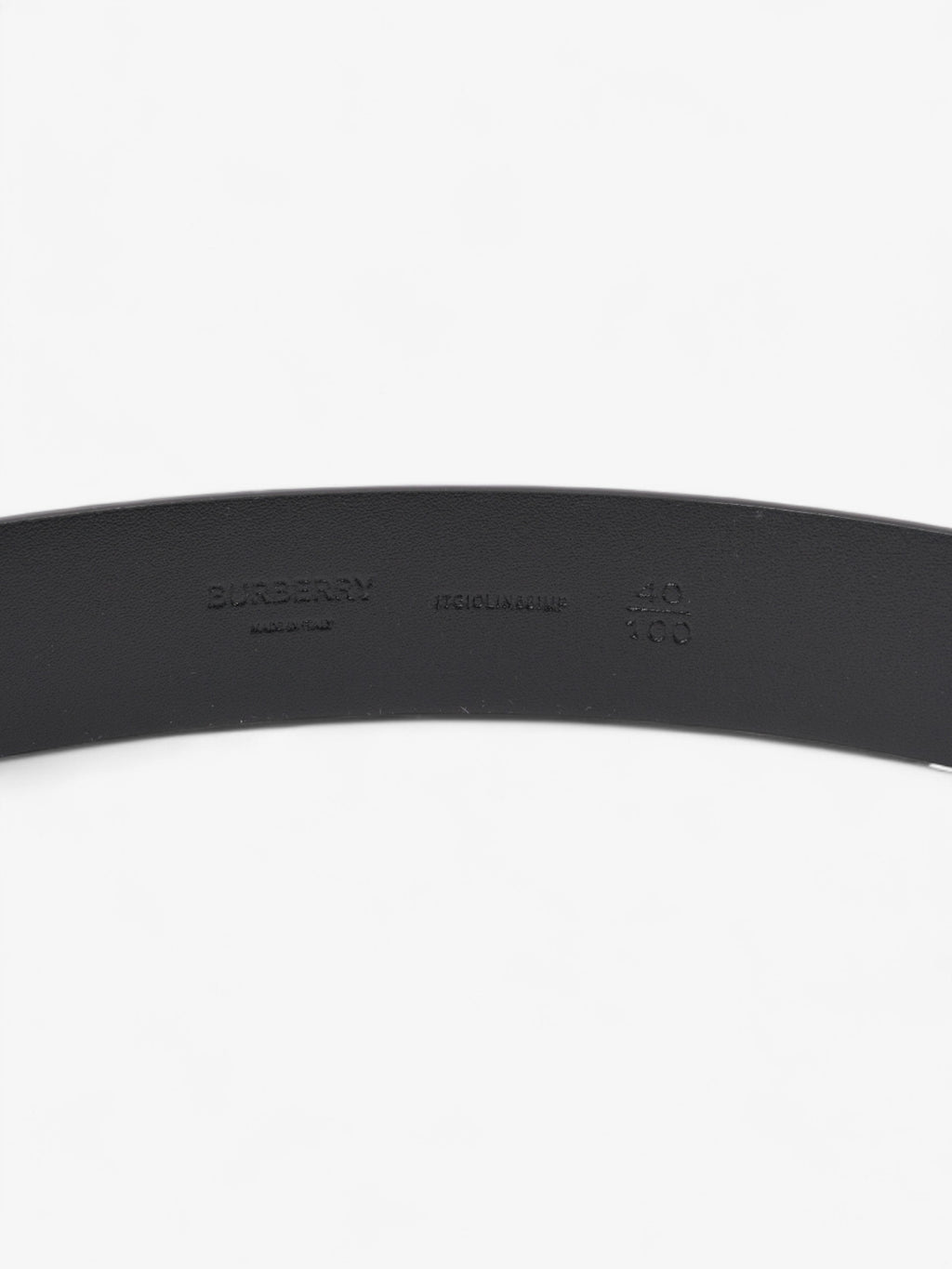 Burberry Logo Buckle Belt Black Leather 100cm 40"