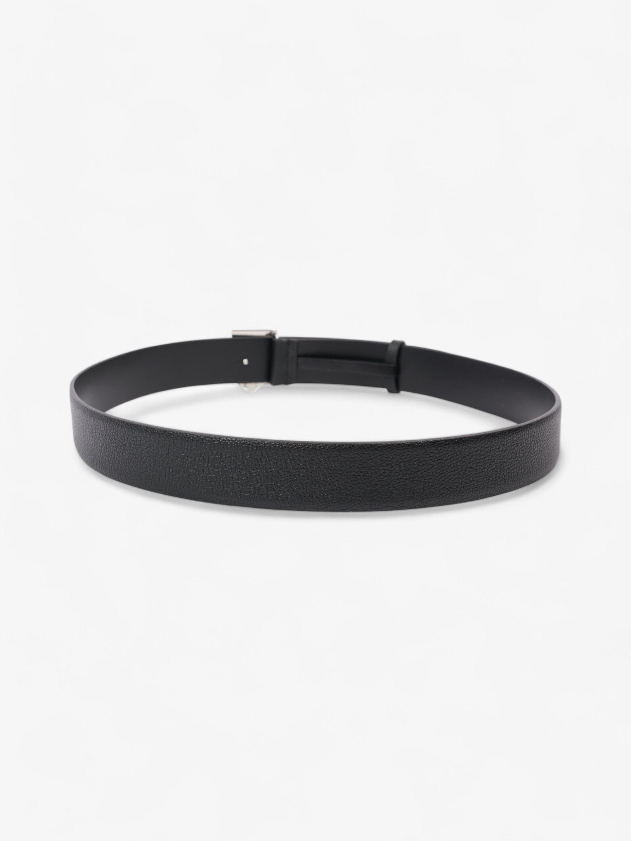 Burberry Logo Buckle Belt Black Leather 100cm 40"