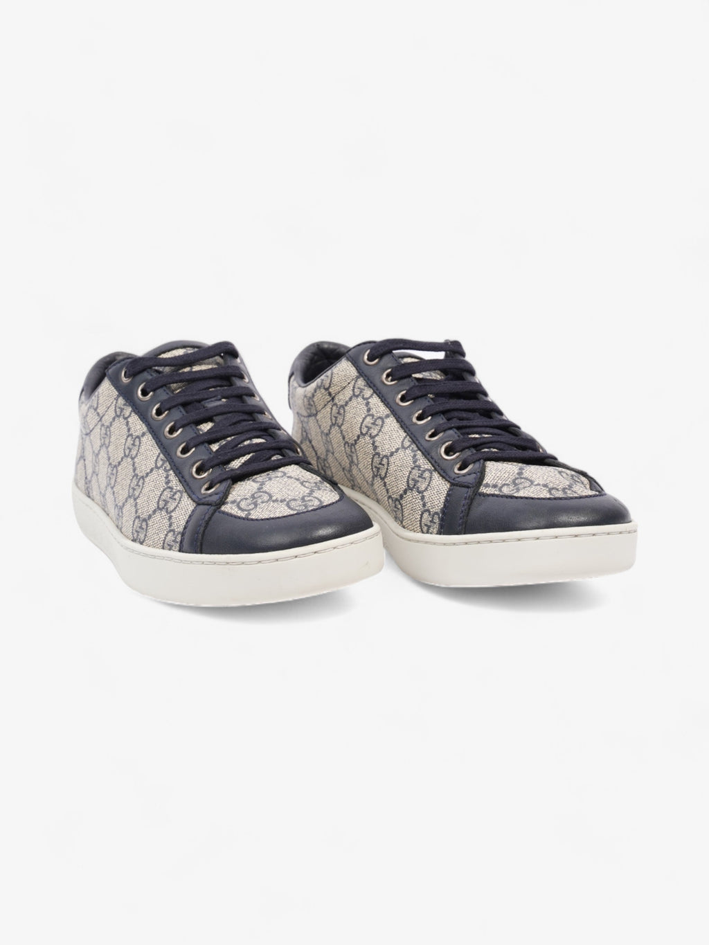 Gucci Brooklyn GG Supreme Beige / Navy Coated Canvas EU 37 UK 4