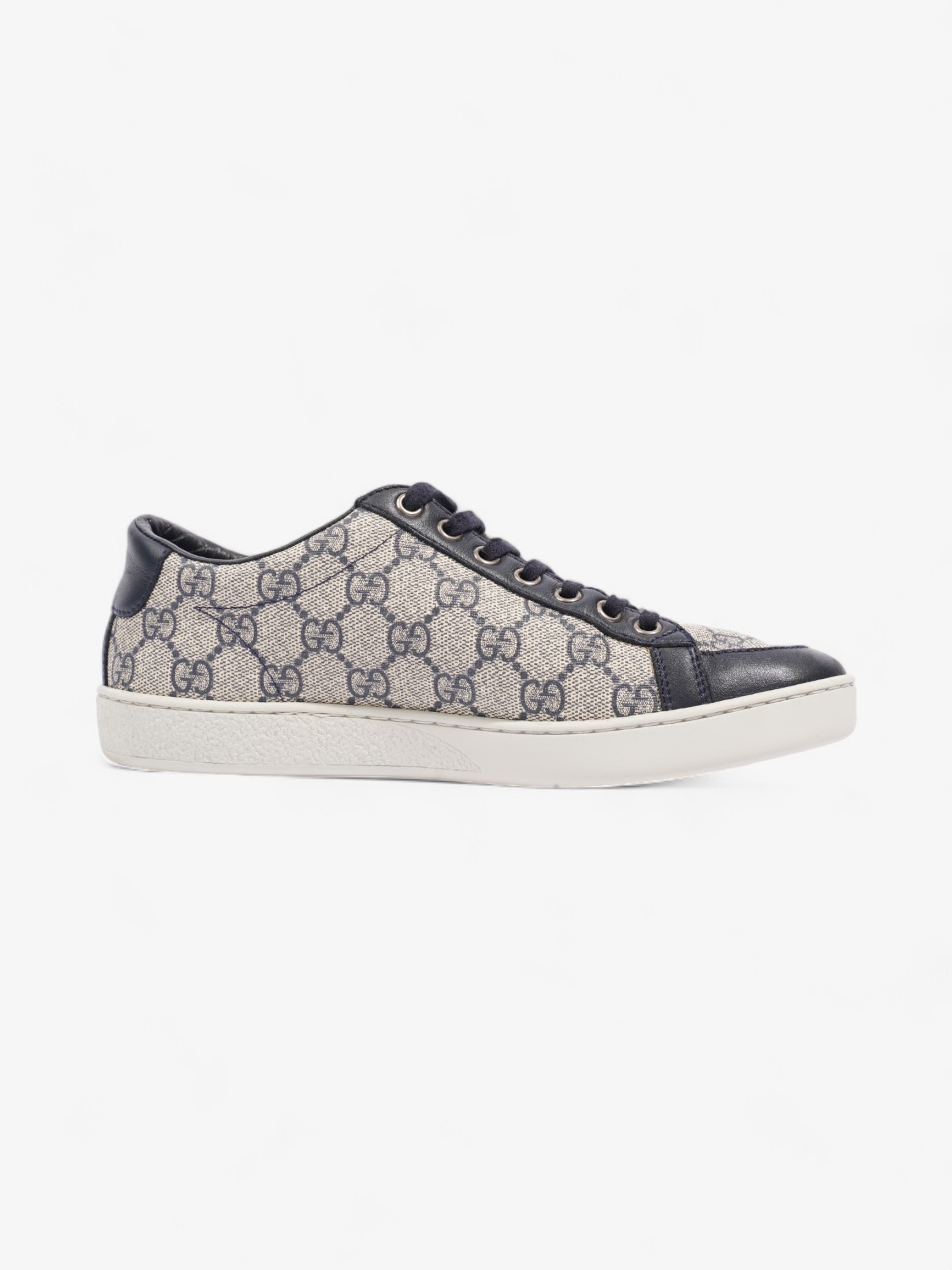 Gucci Brooklyn GG Supreme Beige / Navy Coated Canvas EU 37 UK 4