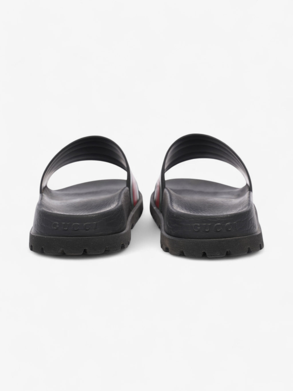 Gucci Pursuit Trek Slides Black / Green / Red Rubber EU 41 UK 7