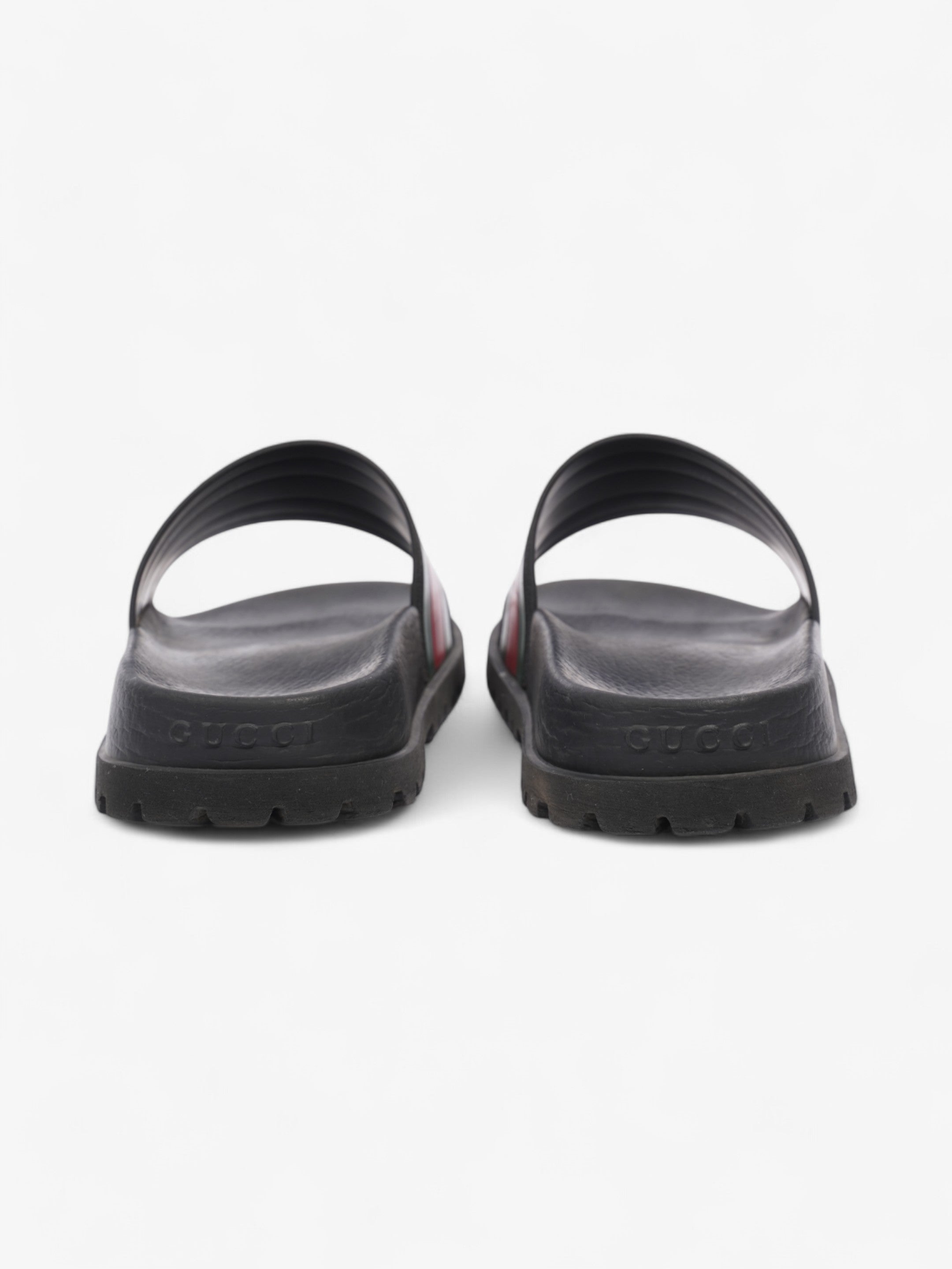 Gucci Pursuit Trek Slides Black / Green / Red Rubber EU 41 UK 7