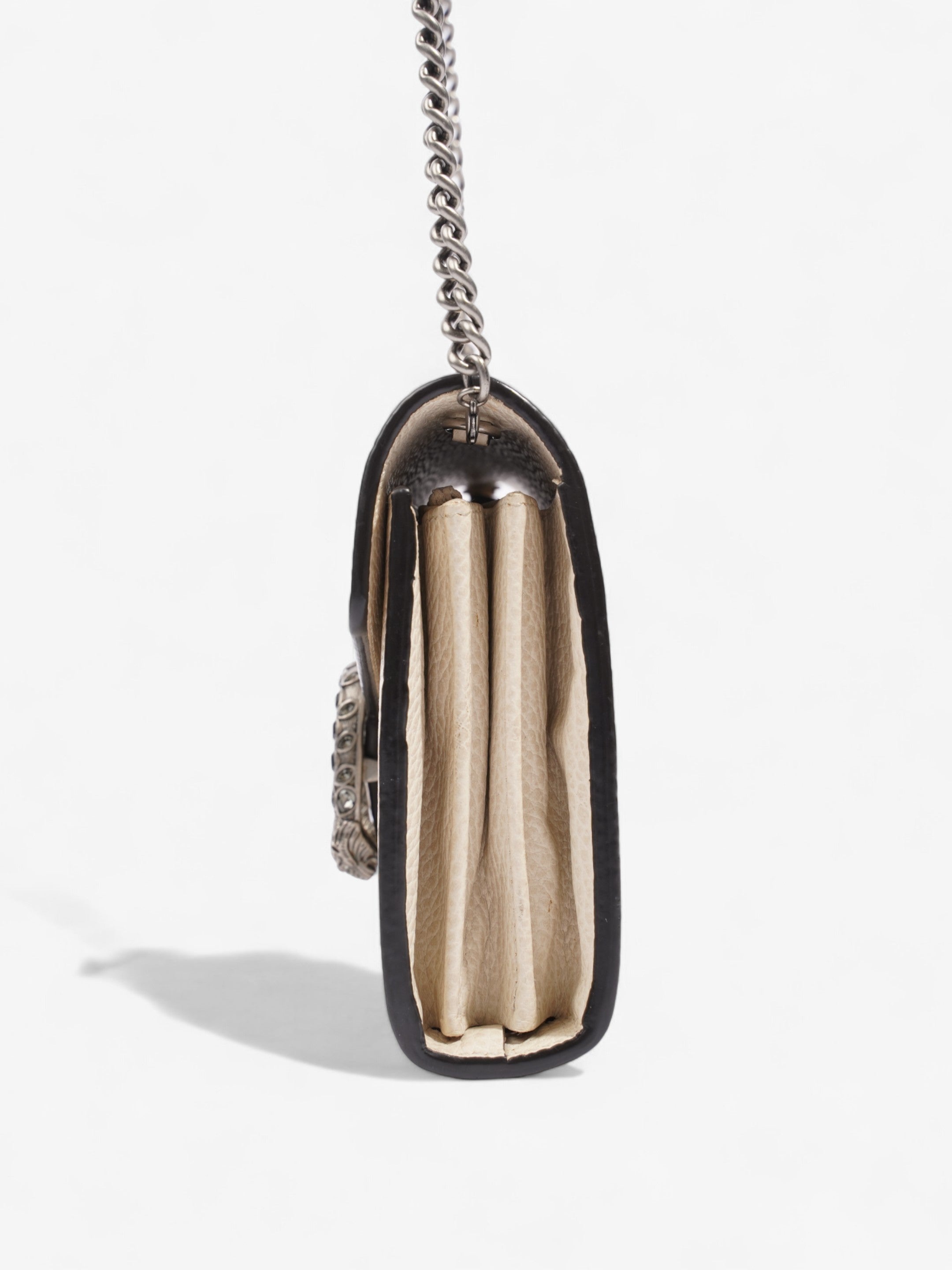 Gucci Dionysus Chain Wallet White Leather