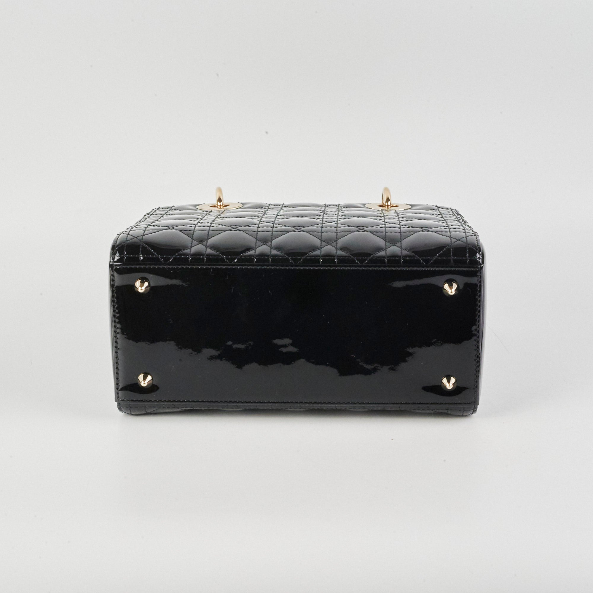 Dior Medium Lady Dior Patent Black