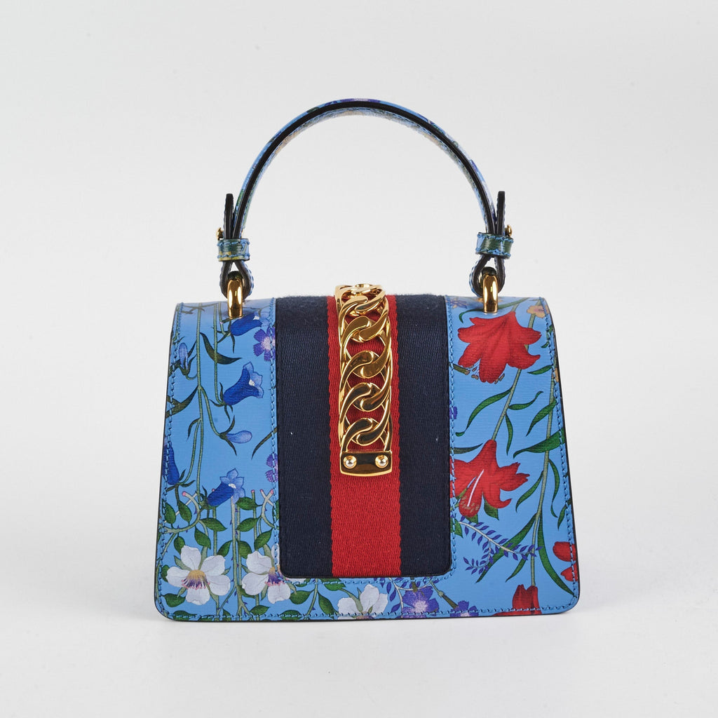 Gucci Mini Sylvie Top Handle Floral