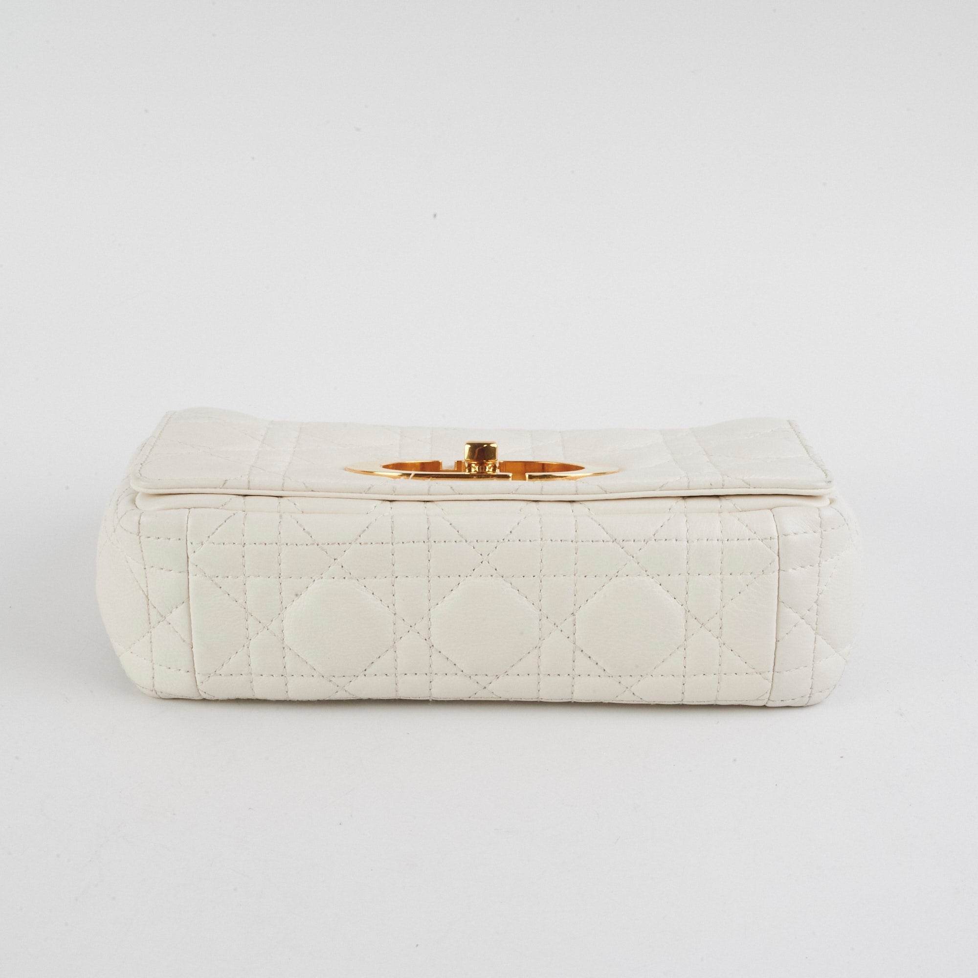 Christian Dior Small Caro Ivory Shoulder Bag