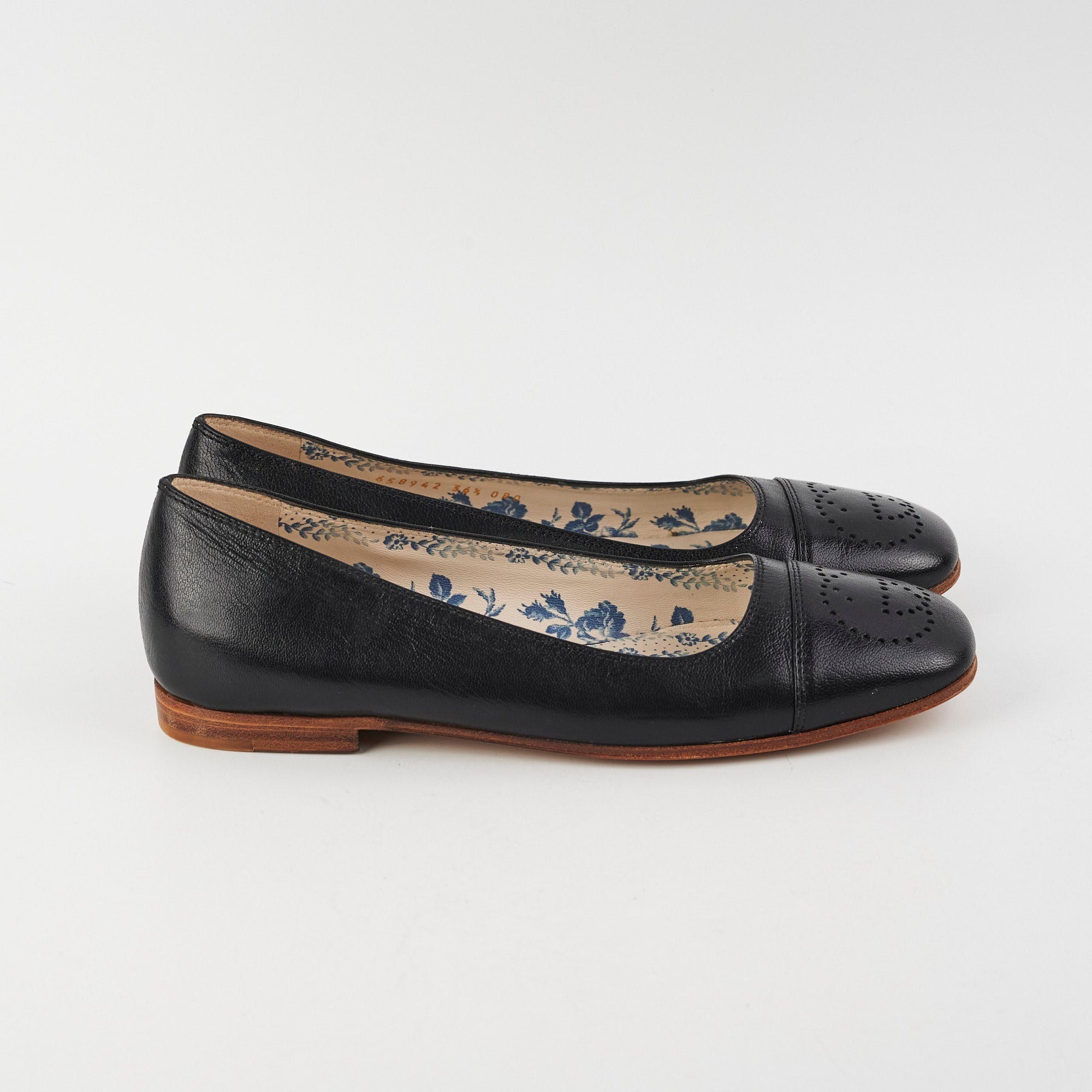 Gucci Ballet Flat With Interlocking G Black Size 36.5
