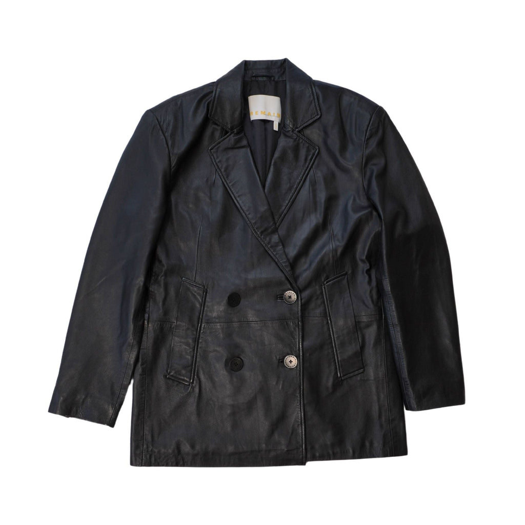 Remain Birger Christensen Leather Blazer Jacket - Women's 10