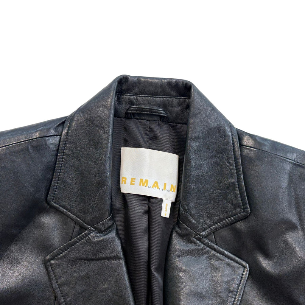 Remain Birger Christensen Leather Blazer Jacket - Women's 10