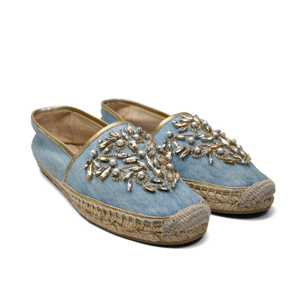 Rene Caovilla Embellished Espadrilels - Women's 39