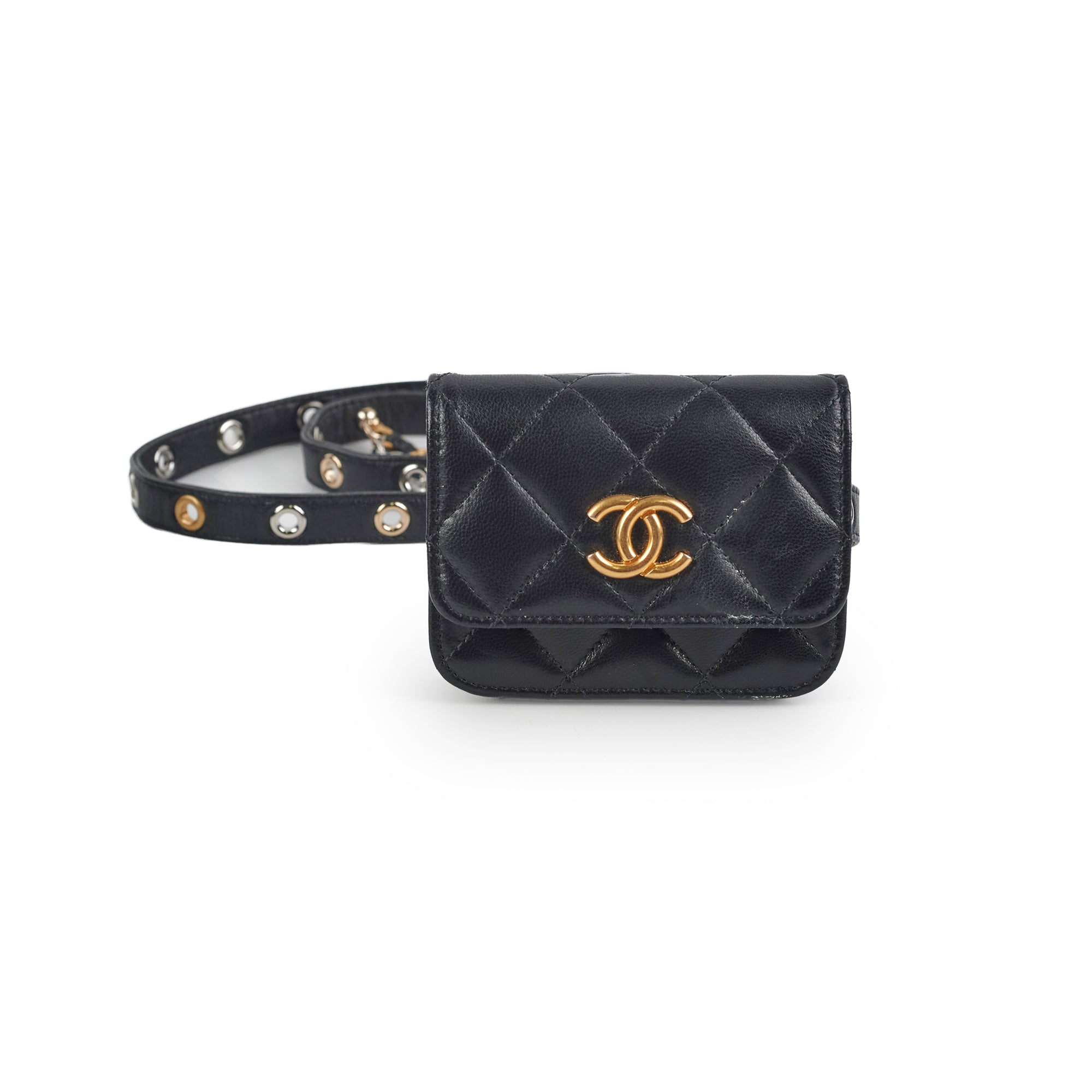 Chanel Micro Belt Bag holder xLambskin Black - Series 31