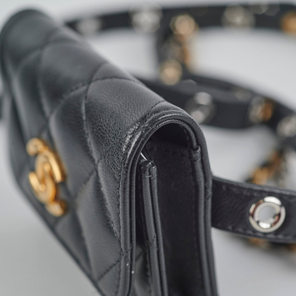 Chanel Micro Belt Bag holder xLambskin Black - Series 31