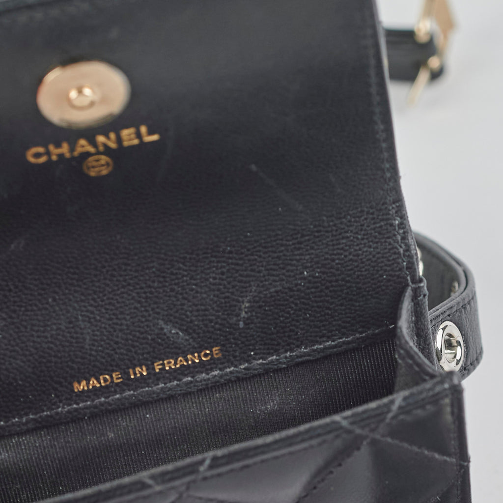 Chanel Micro Belt Bag holder xLambskin Black - Series 31