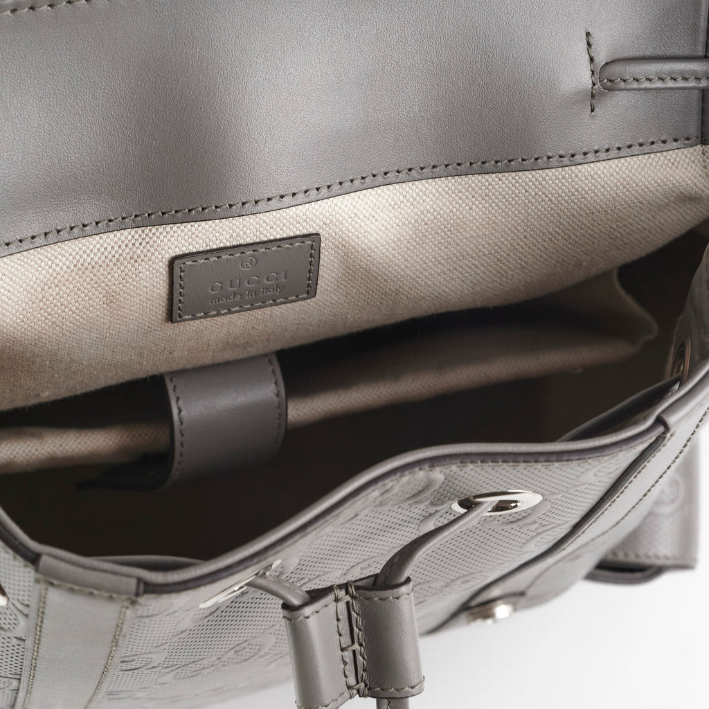 Gucci Monogram Grey Backpack