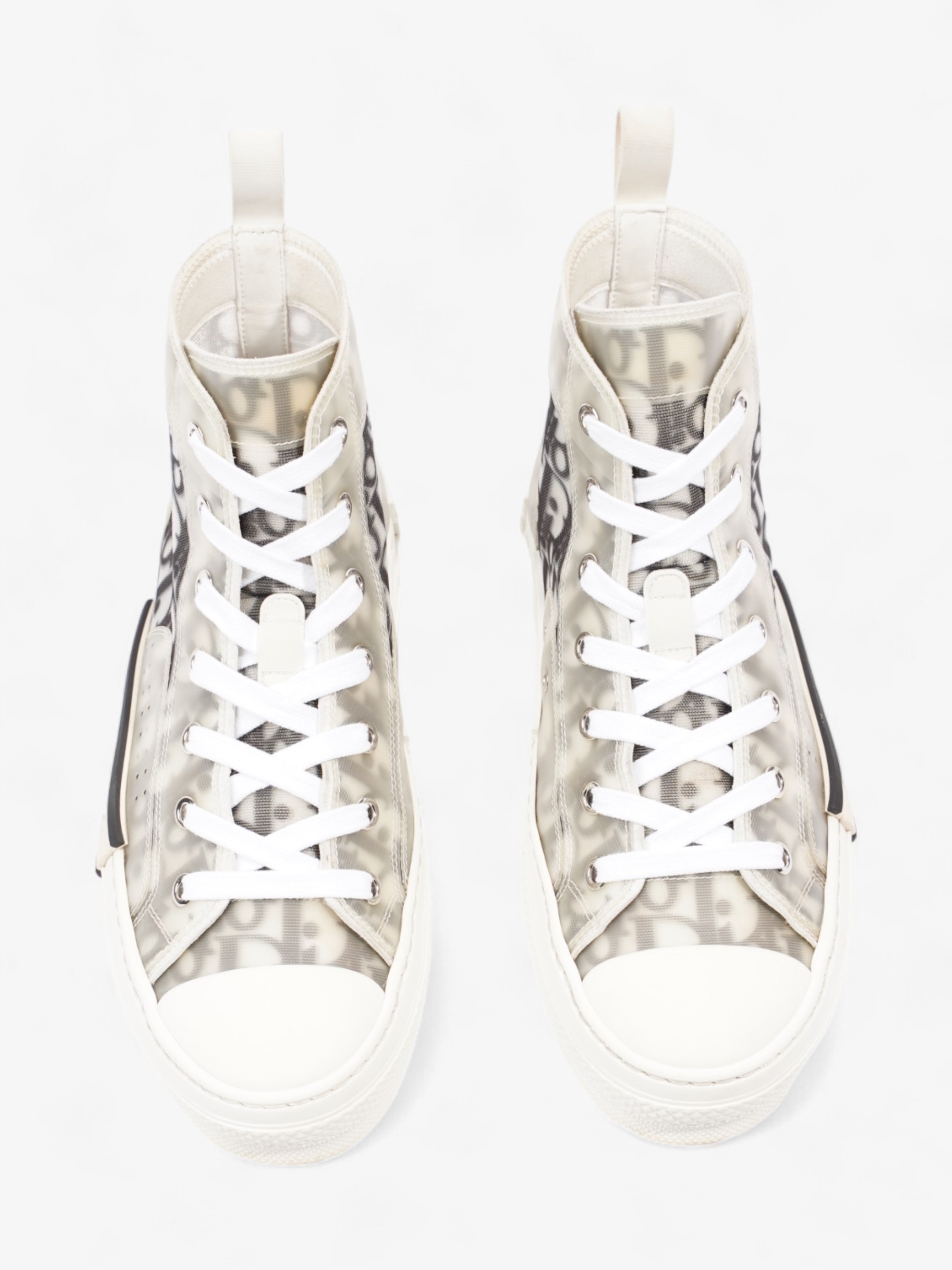 Christian Dior B23 High Tops White / Grey Oblique  Mesh EU 38 UK 5