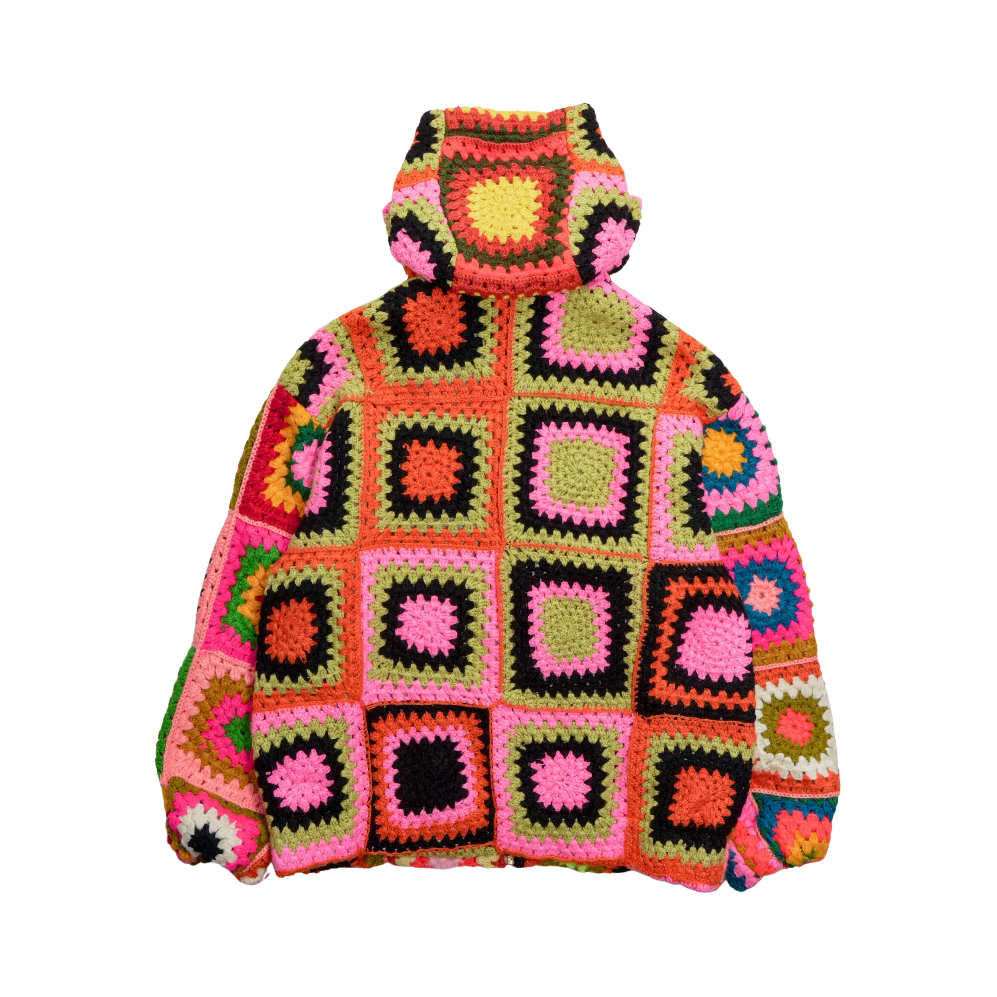Res Ipsa 'Crochet Hoodie Bomber' Jacket - Women's L