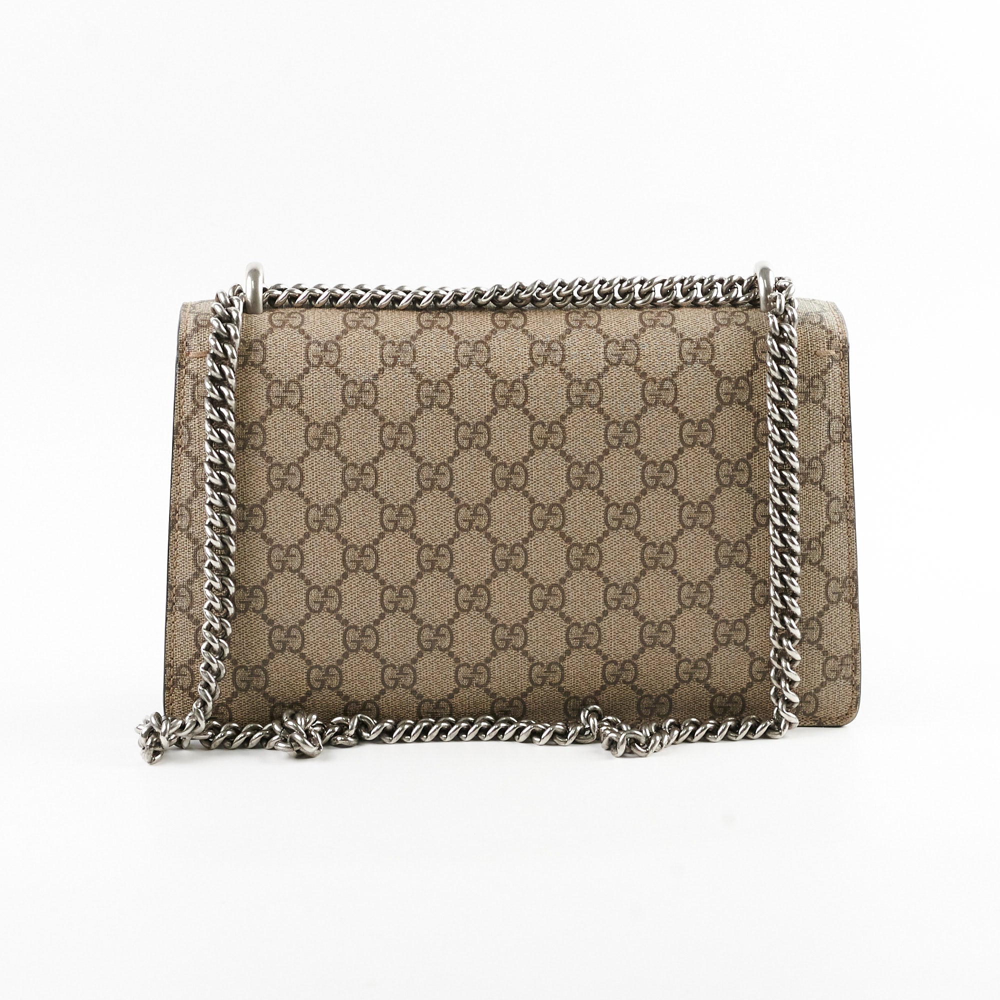 Gucci Medium Dionysus GG Supreme Shoulder Bag Black