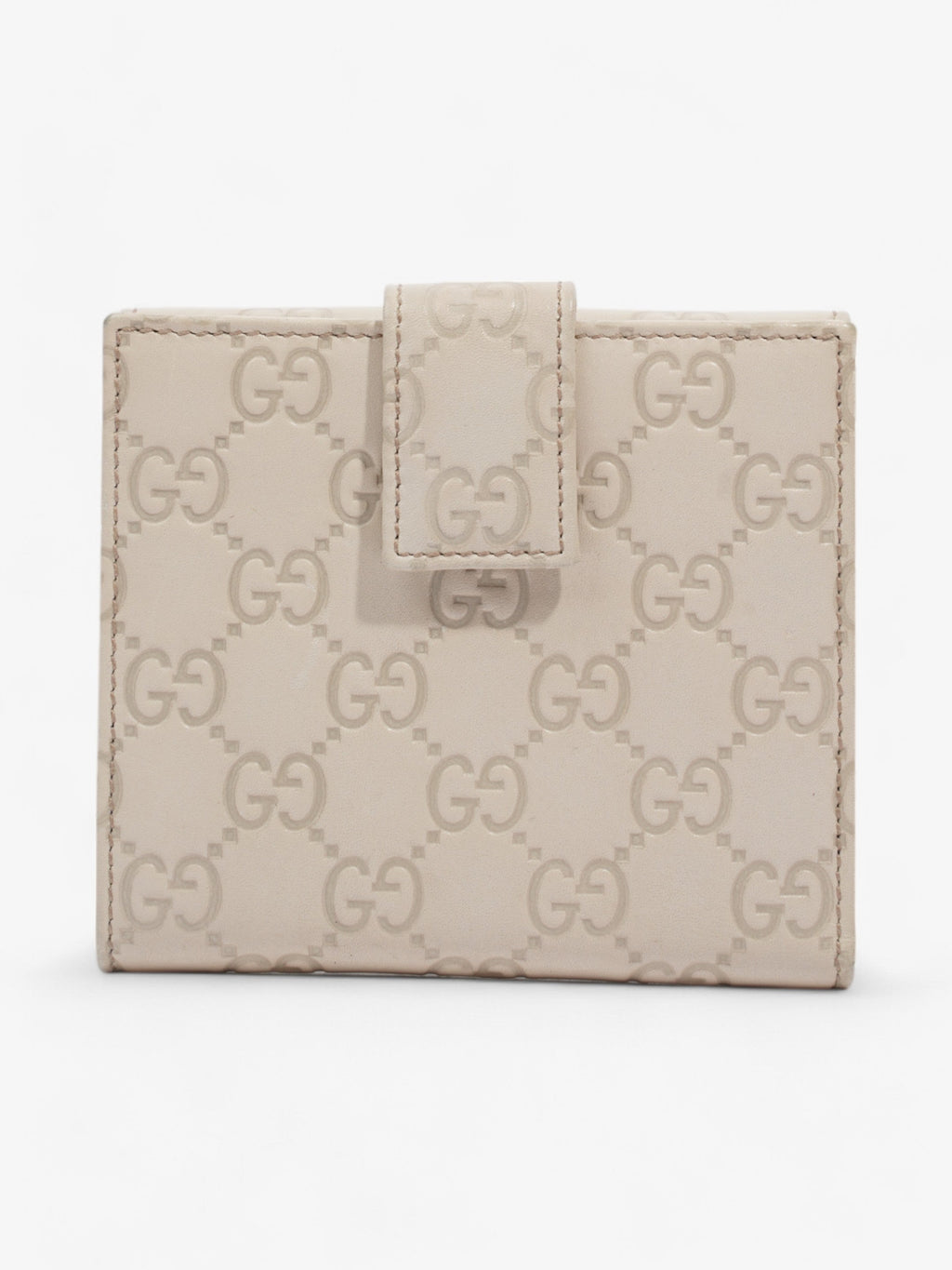 Gucci French Flap Wallet Mystic White Calfskin Leather