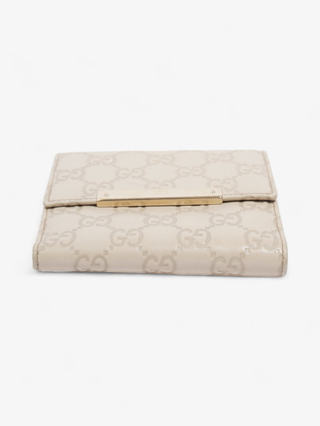 Gucci French Flap Wallet Mystic White Calfskin Leather
