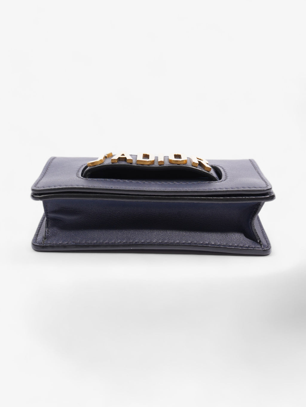 Christian Dior J'Adior Flap Chain Bag Navy Blue Calfskin Leather Mini