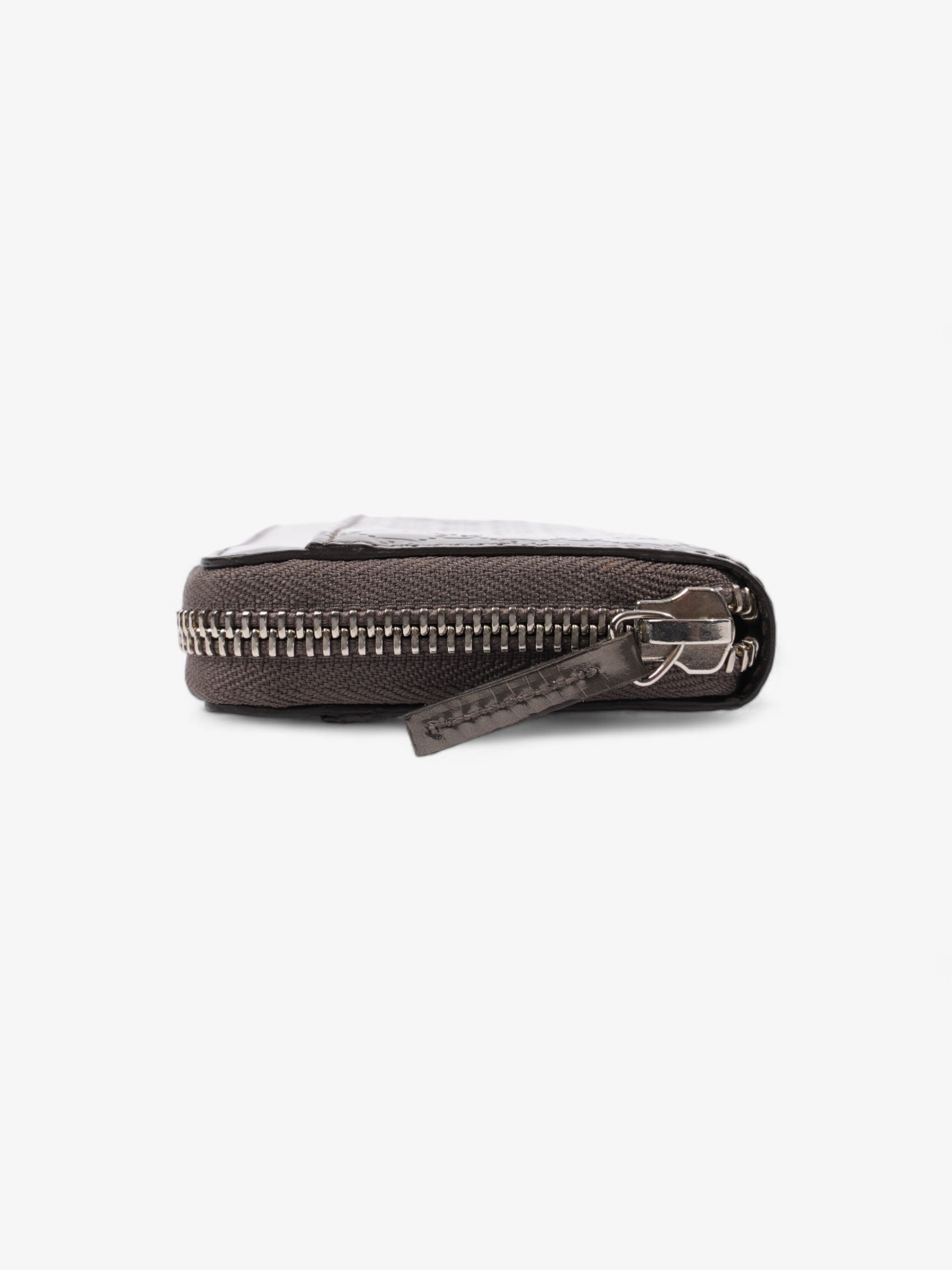 Gucci Microguccissima Compact Wallet Grey Patent Leather