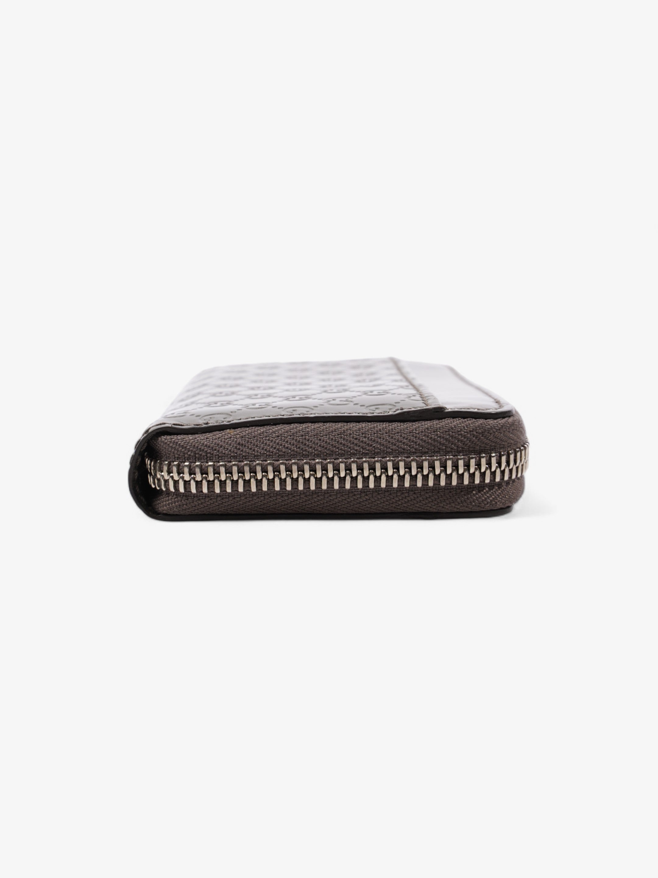 Gucci Microguccissima Compact Wallet Grey Patent Leather