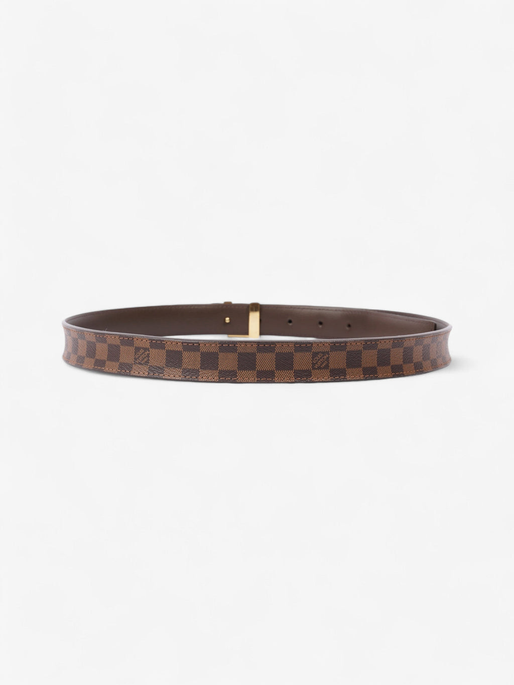Louis Vuitton LV Iconic Belt Damier Ebene / Gold Leather 85cm / 34"