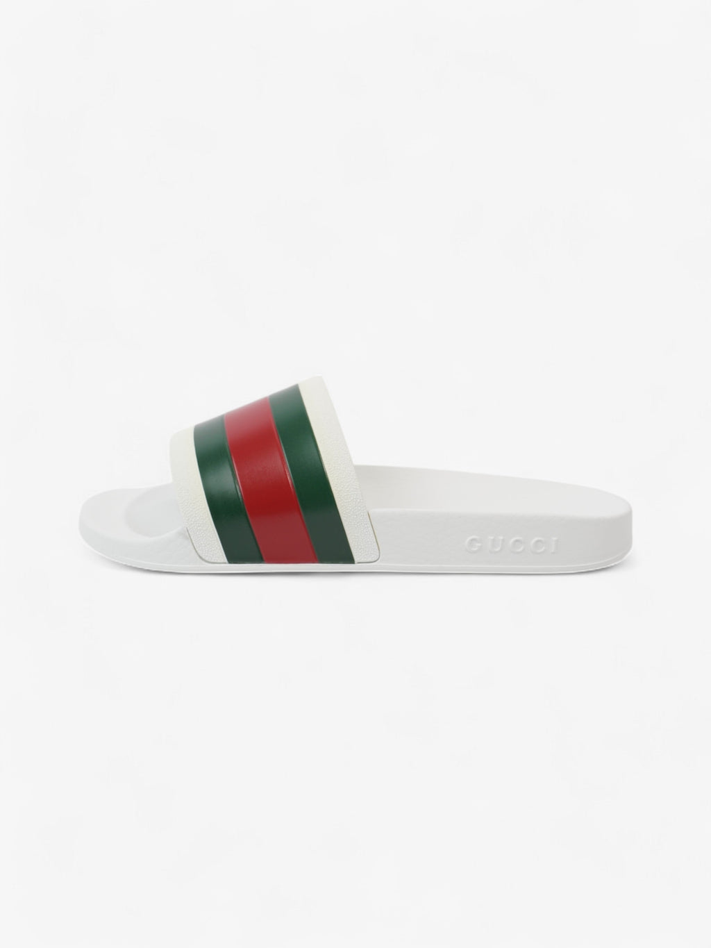 Gucci Gucci Slides White  / Green / Red Rubber EU 42 UK 8