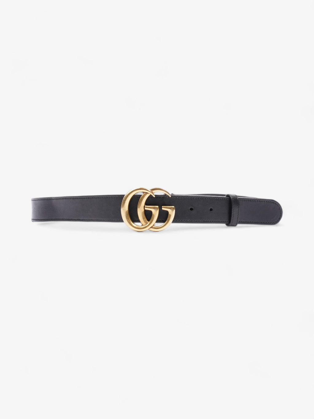 Gucci GG Marmont Wide Belt Black Leather 90cm / 36"
