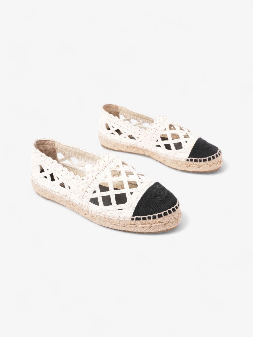 Chanel CC Espadrilles Black / White Lace EU 36 UK 3