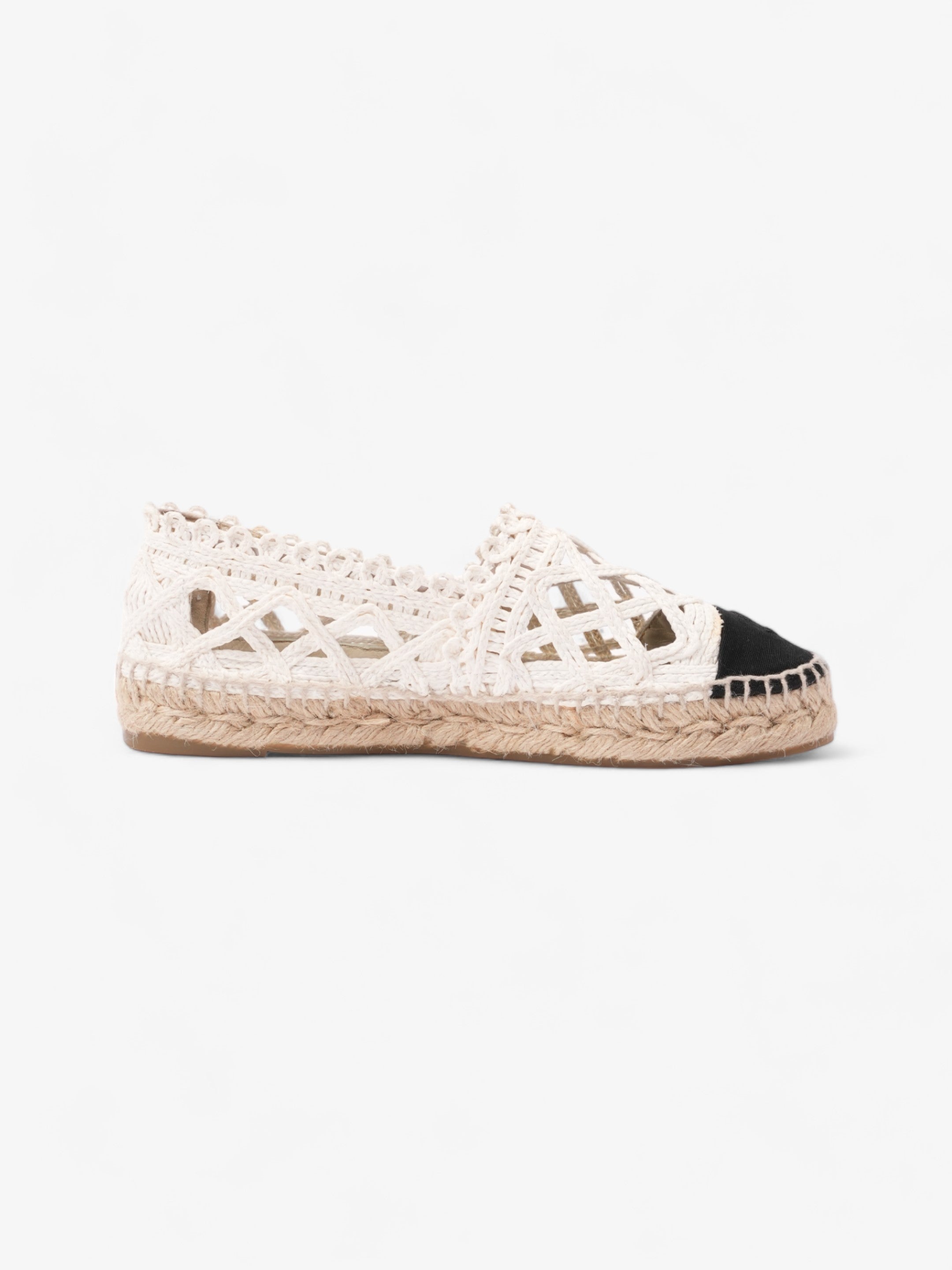 Chanel CC Espadrilles Black / White Lace EU 36 UK 3