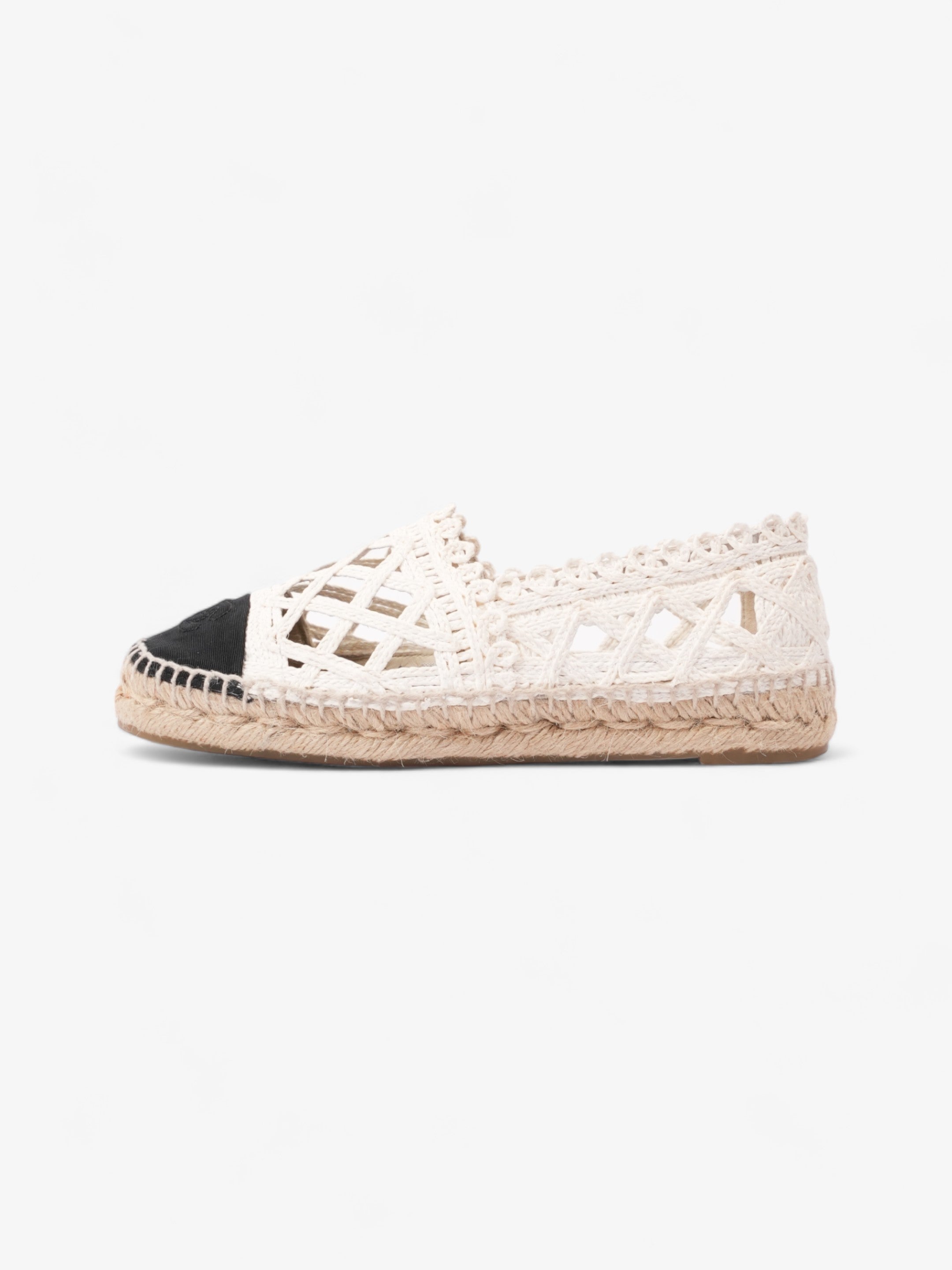Chanel CC Espadrilles Black / White Lace EU 36 UK 3
