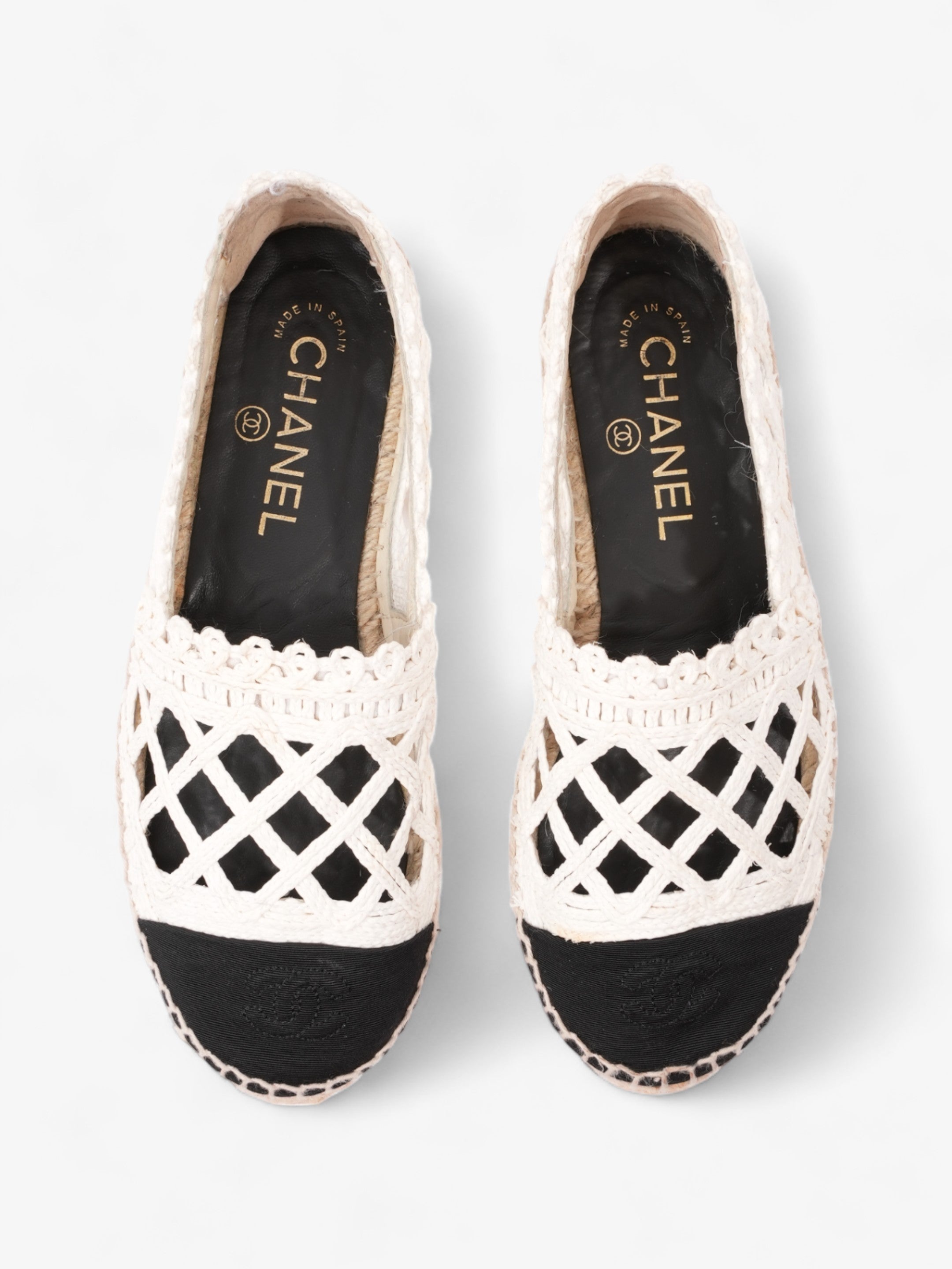 Chanel CC Espadrilles Black / White Lace EU 36 UK 3