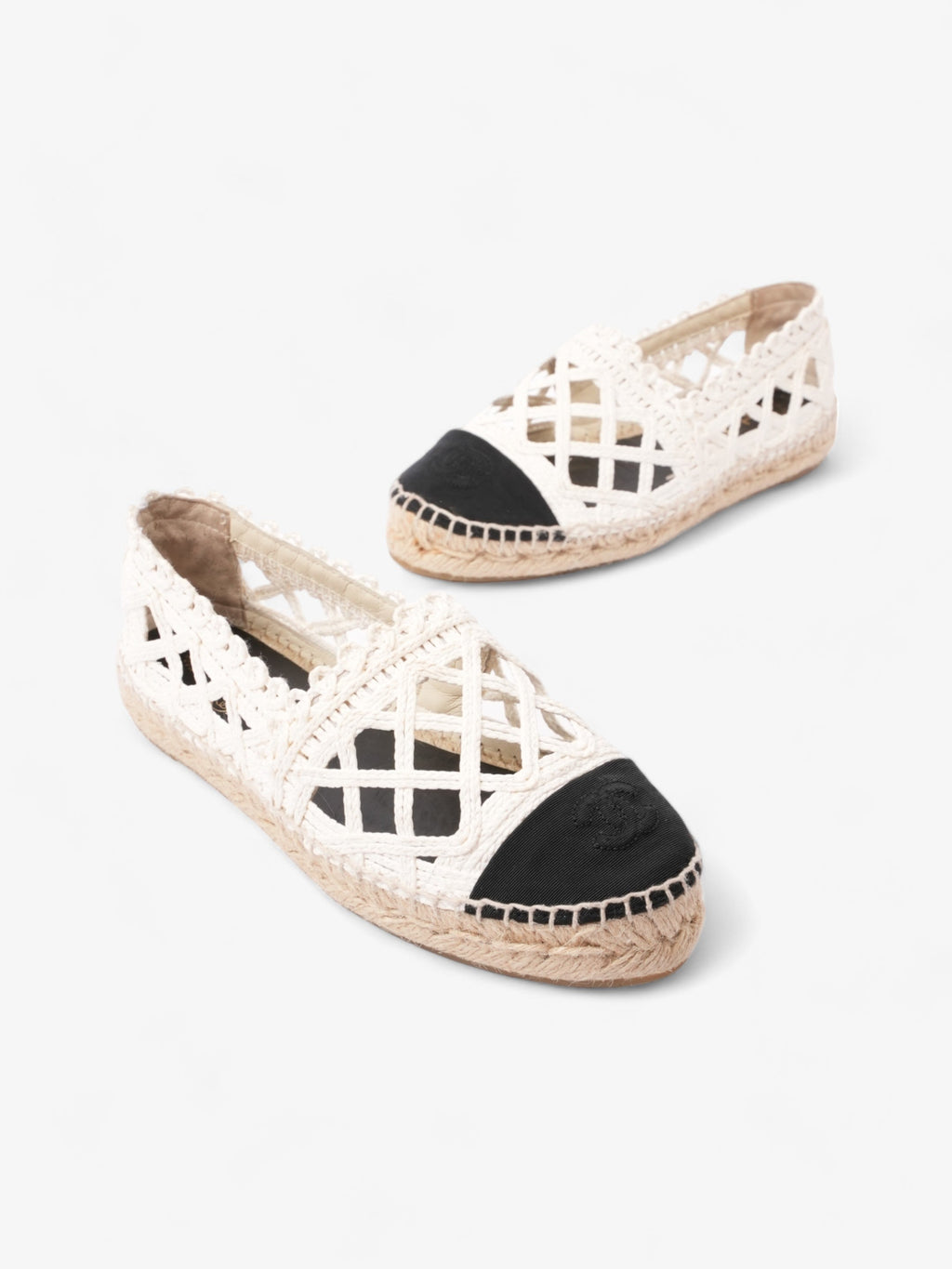 Chanel CC Espadrilles Black / White Lace EU 36 UK 3