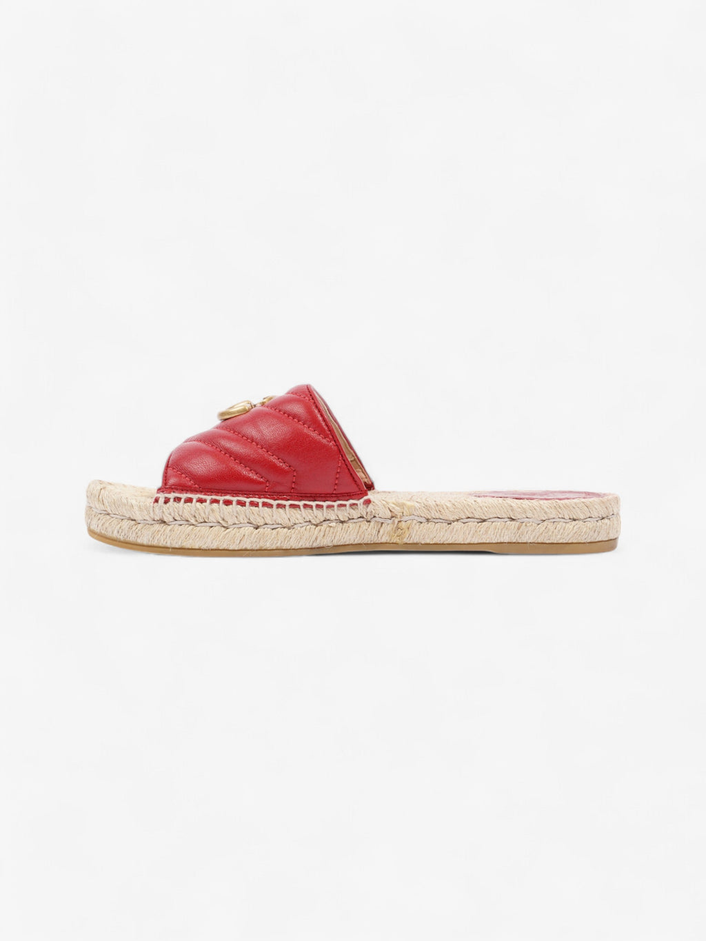 Gucci GG Marmont Espadrilles Red Leather EU 38 UK 5