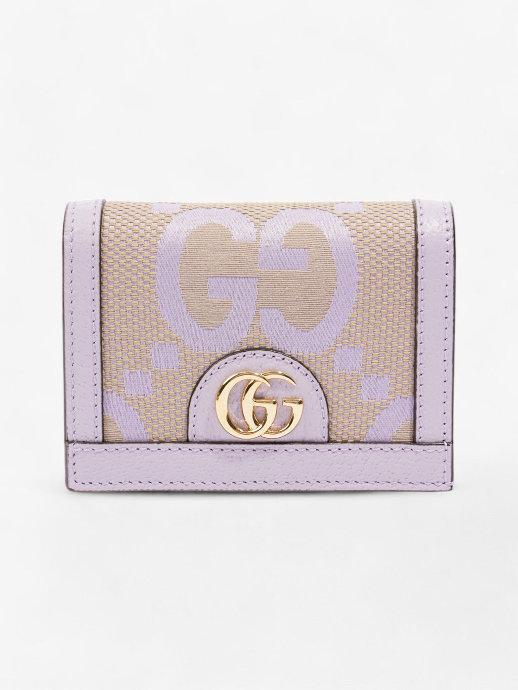 Gucci Jumbo GG Bi-Fold Wallet Lavender Canvas