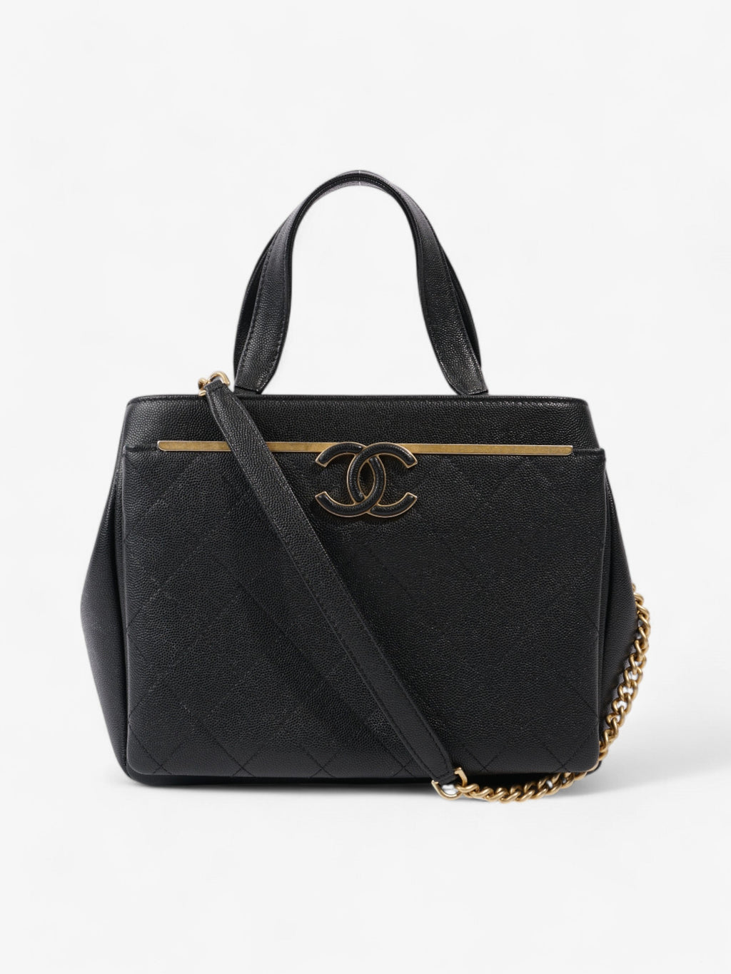 Chanel Framed Business Affinity Bag Black Caviar Leather