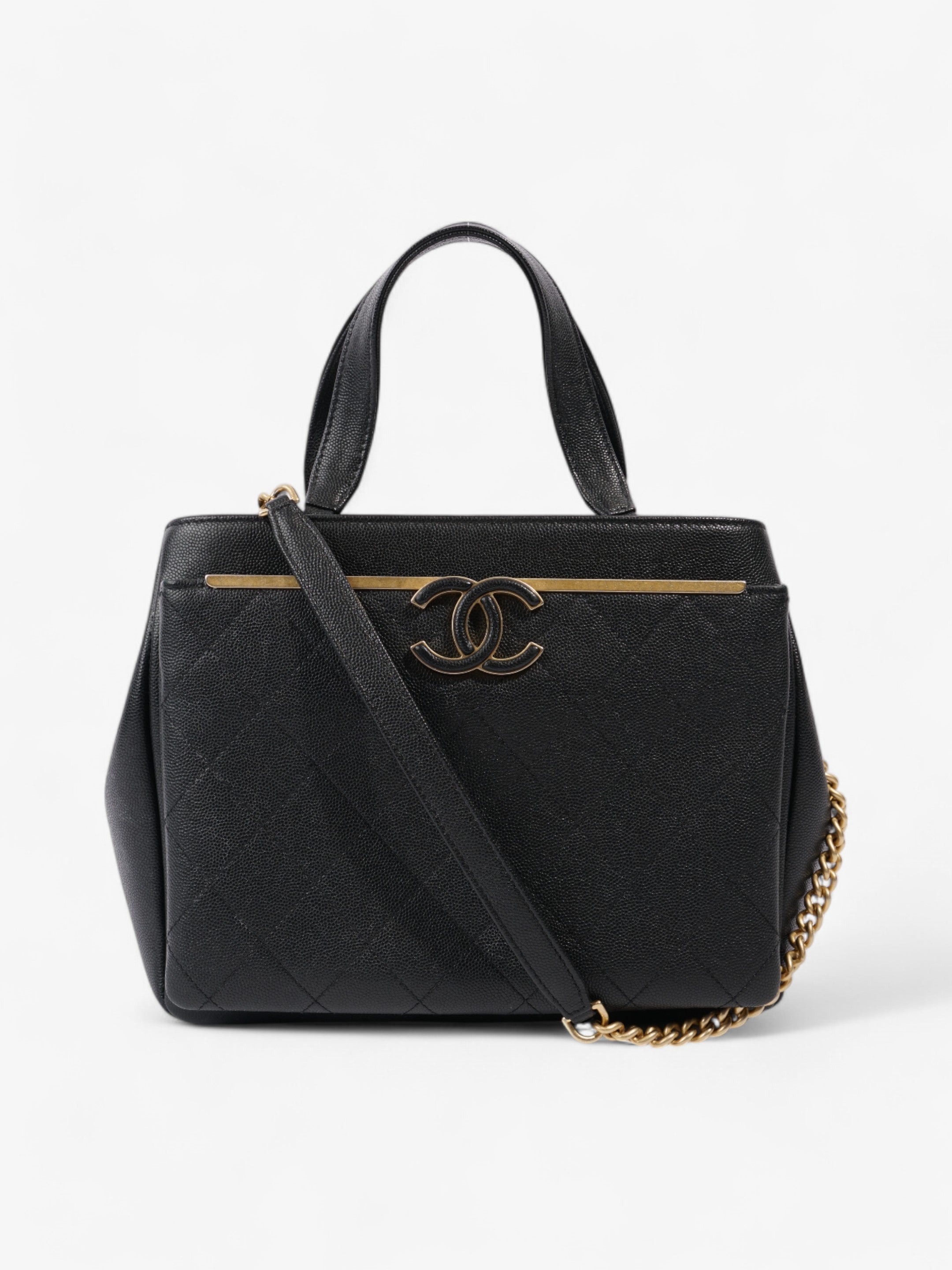 Chanel Framed Business Affinity Bag Black Caviar Leather