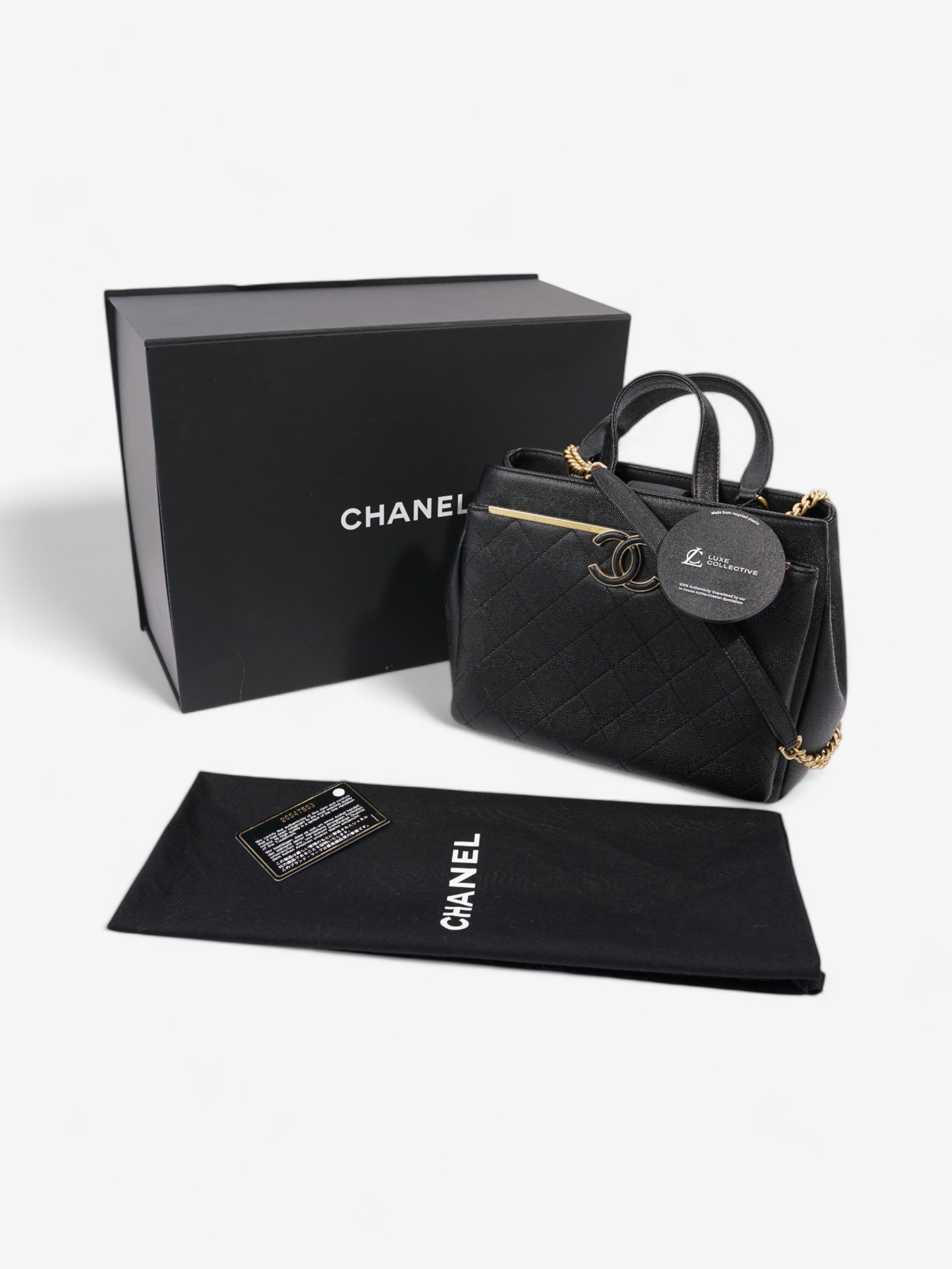 Chanel Framed Business Affinity Bag Black Caviar Leather