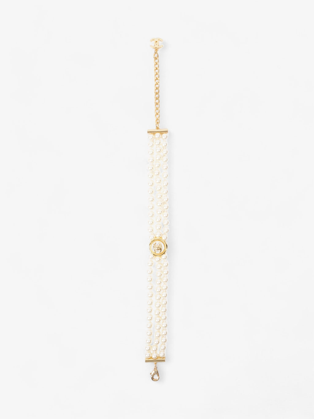 Chanel CC Pearl Chocker Gold / Pearl Base Metal