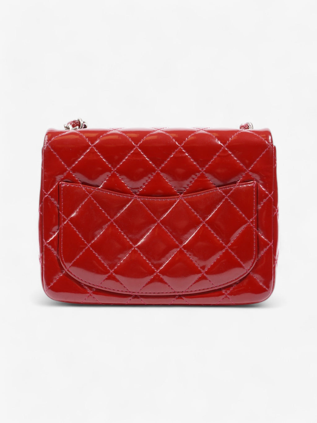 Chanel Classic Square Flap Red Patent Leather Mini