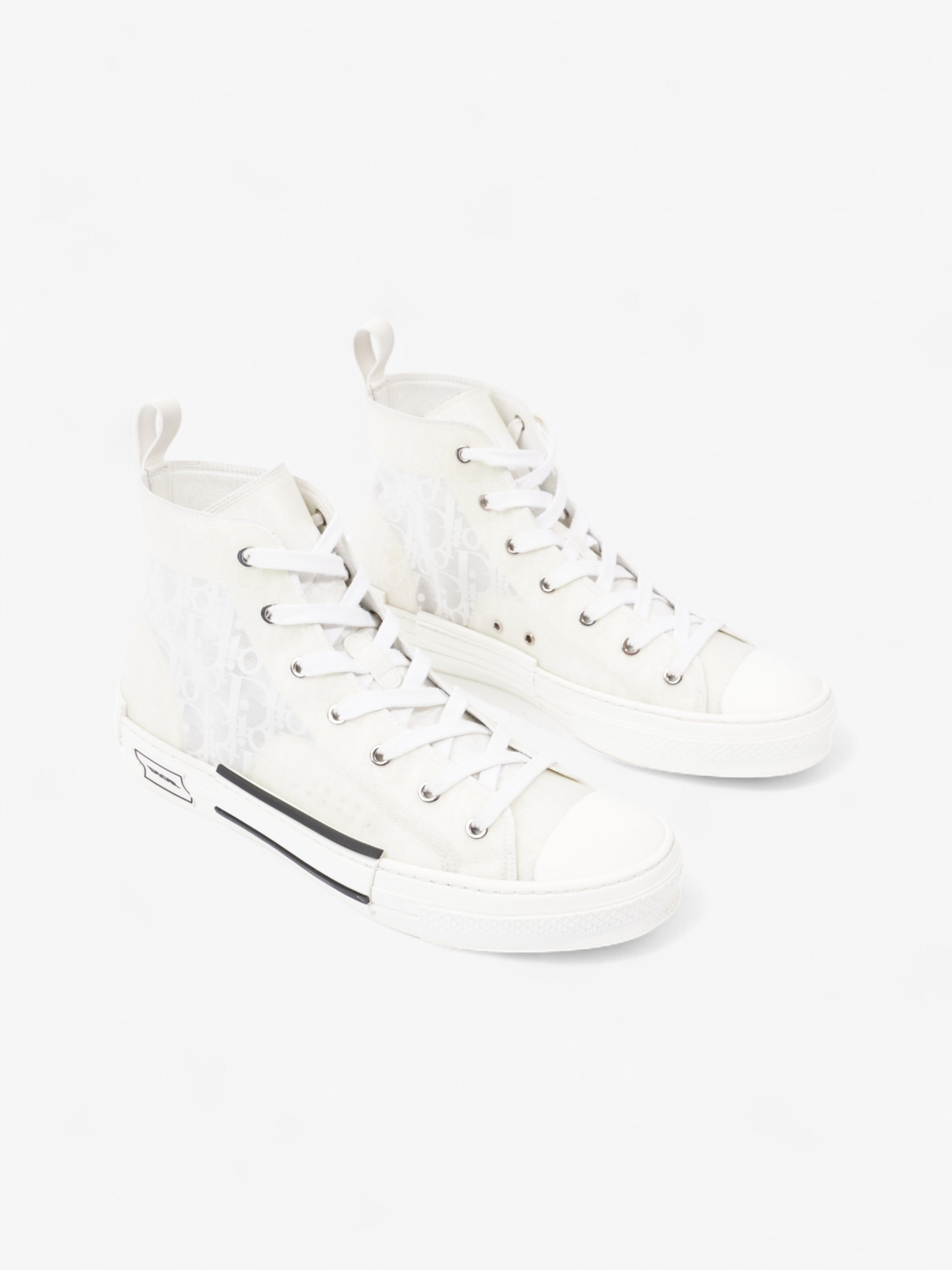 Christian Dior B23 High Top White Canvas EU 43.5 UK 9.5