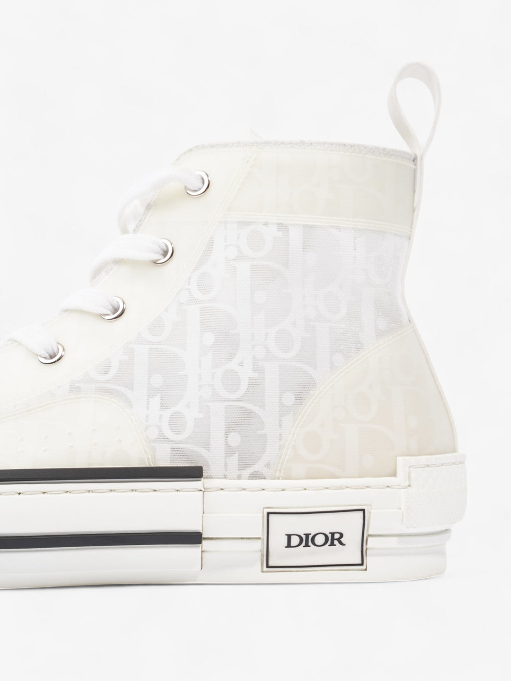 Christian Dior B23 High Top White Canvas EU 43.5 UK 9.5