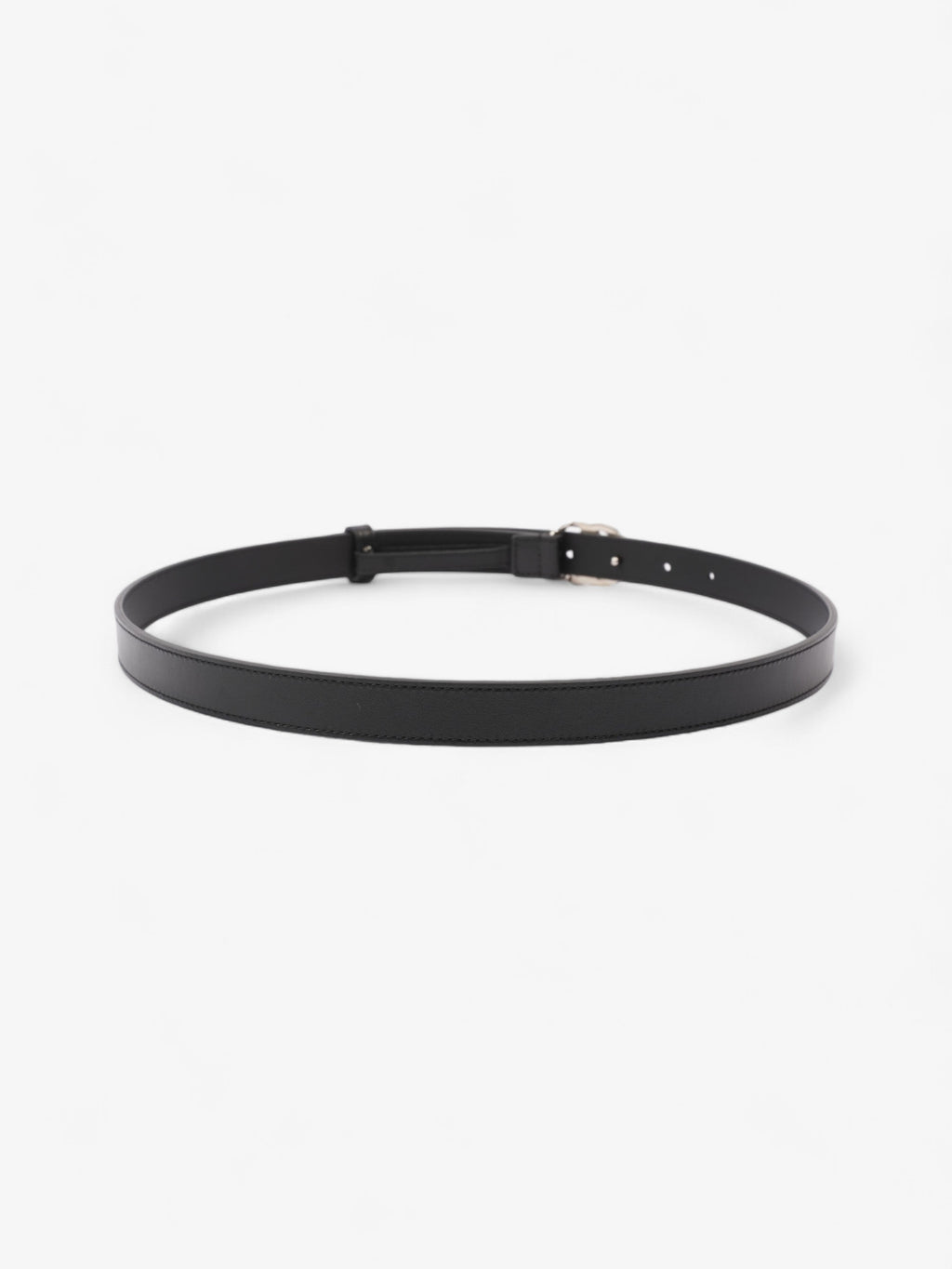 Gucci GG Marmont Thin Belt Black / Silver Leather 85cm / 34"