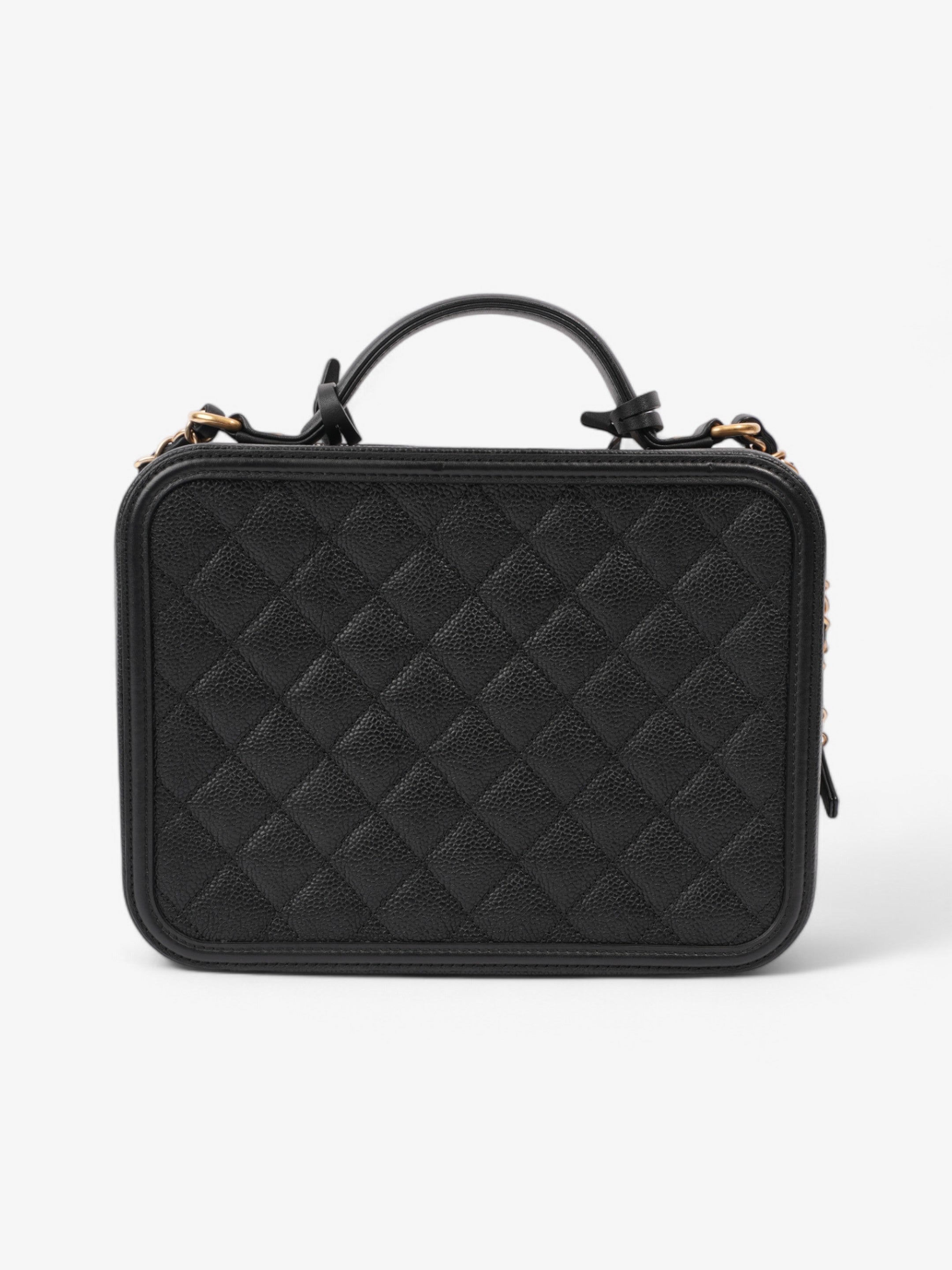 Chanel CC Vanity Case Black Caviar Leather